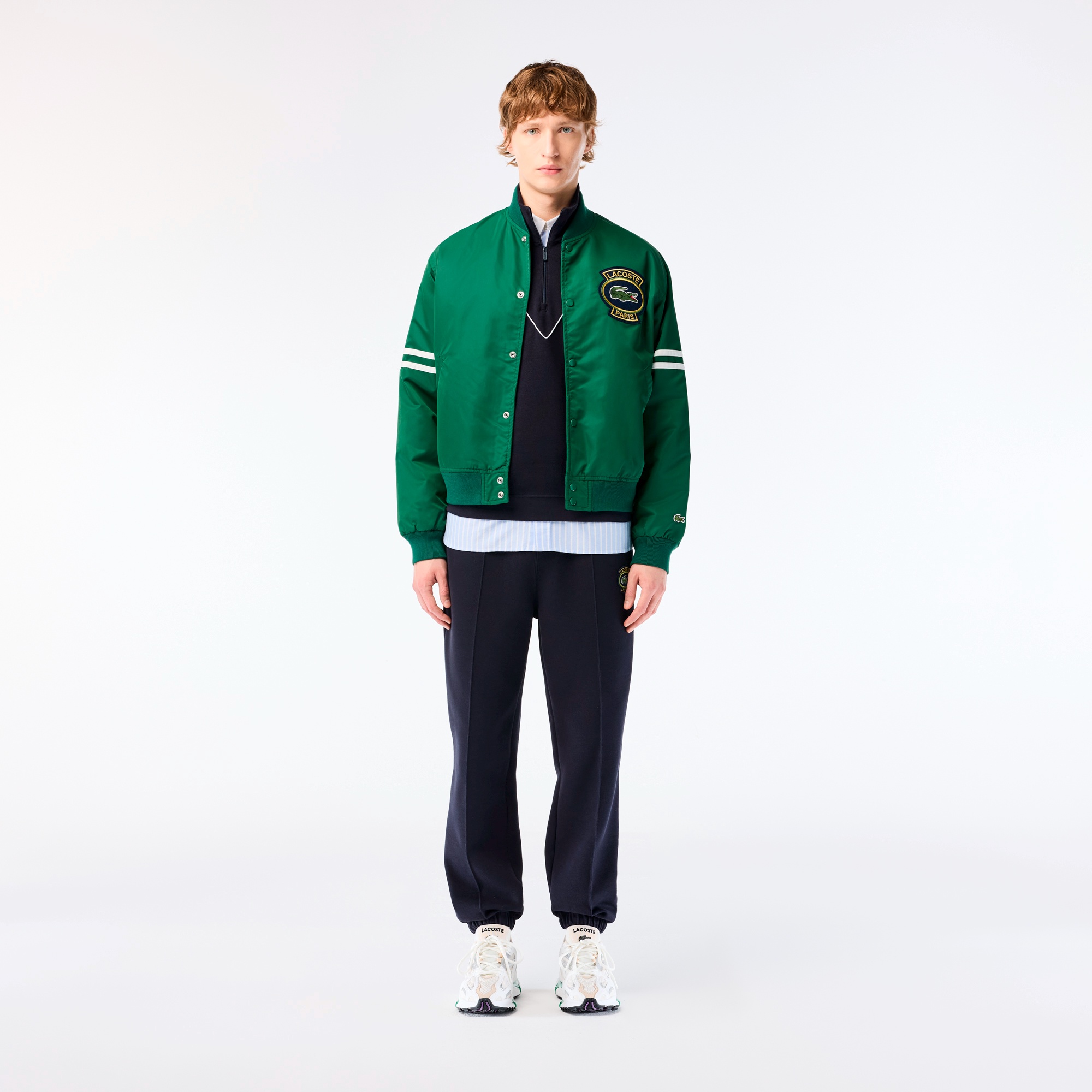 ダブルフェイス鹿の子地トラックパンツ