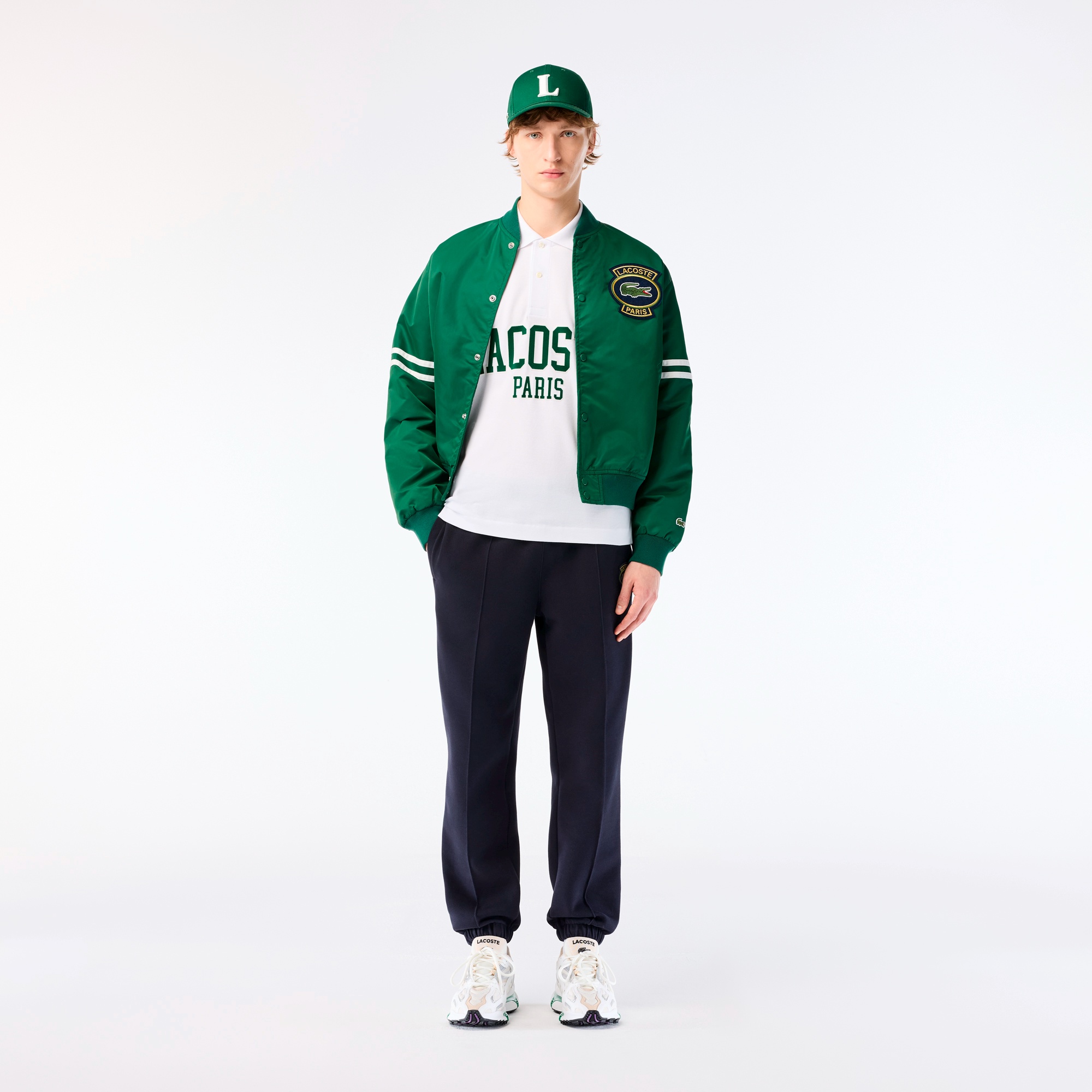 オーバーサイズネームプリントポロシャツ