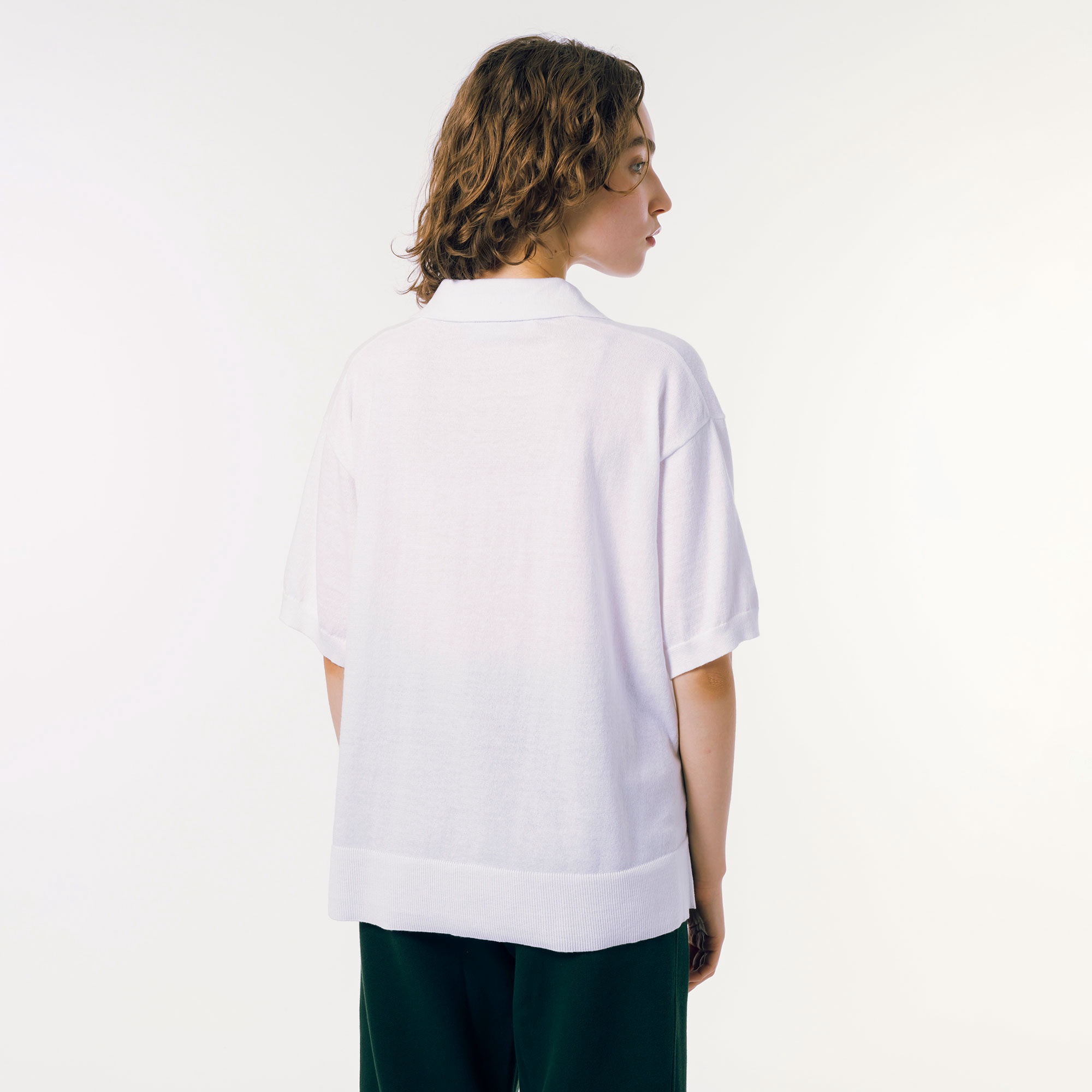 スキッパーニットポロシャツ