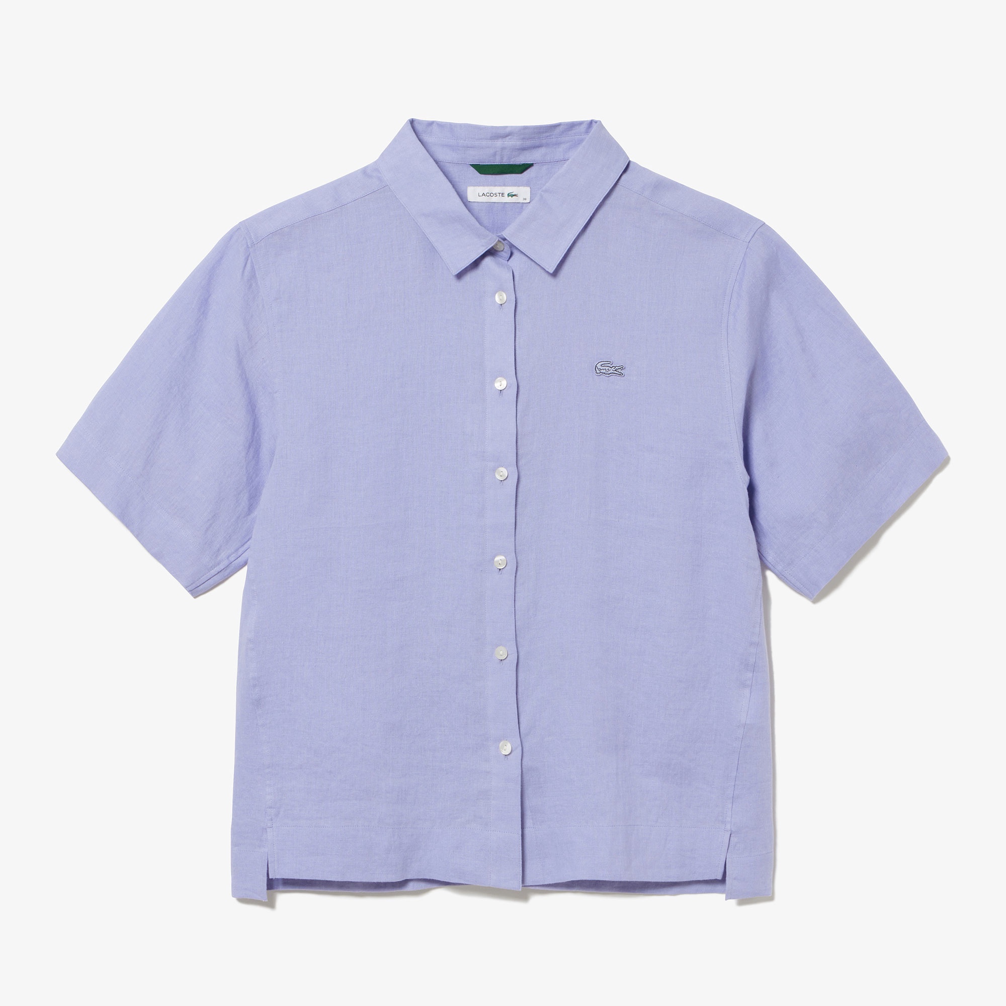 リネンコットン5分袖シャツ