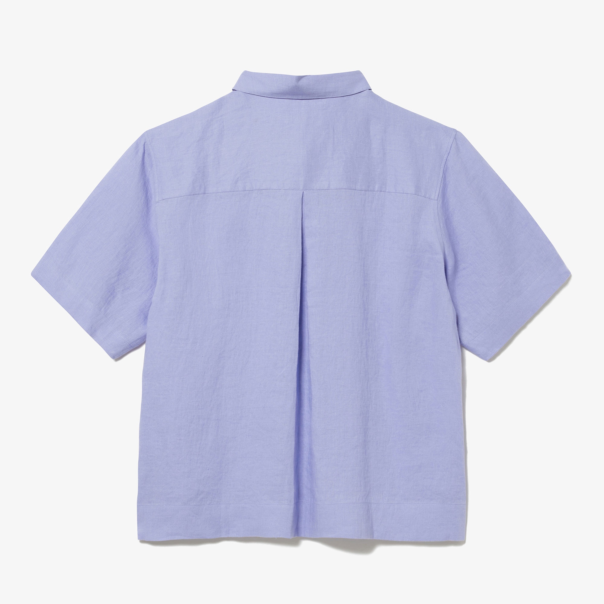 リネンコットン5分袖シャツ