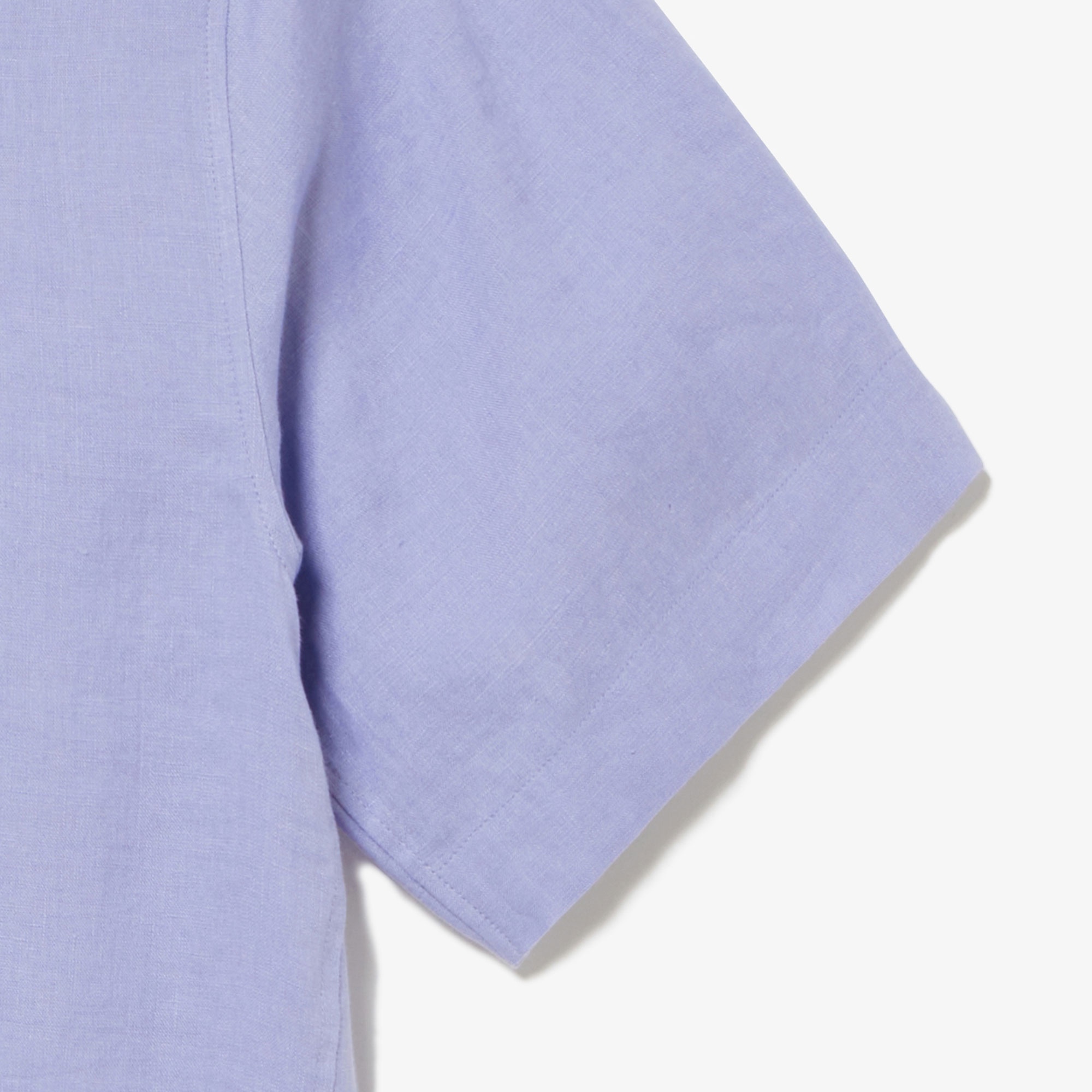 リネンコットン5分袖シャツ