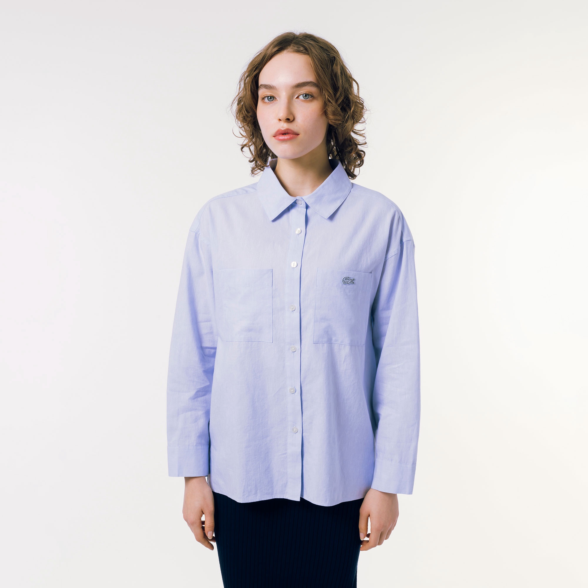 リネンコットンボタンシャツ