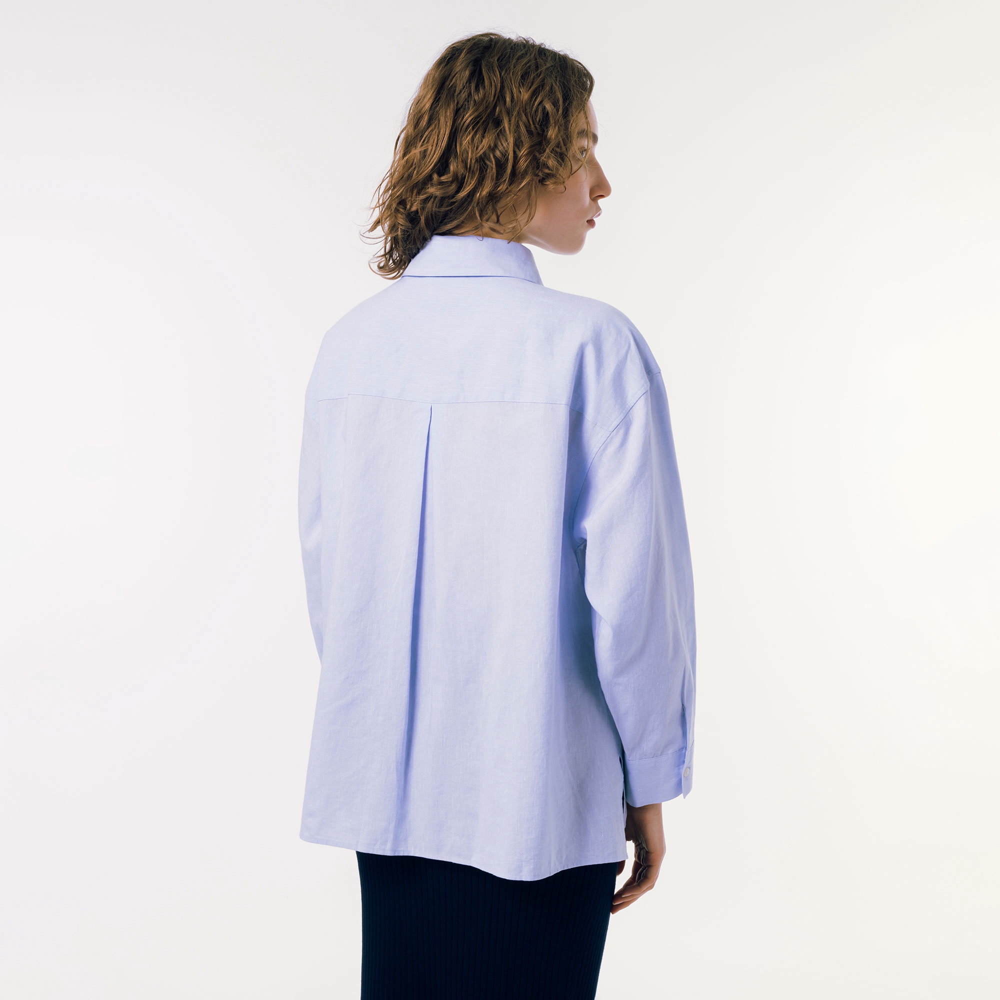 リネンコットンボタンシャツ