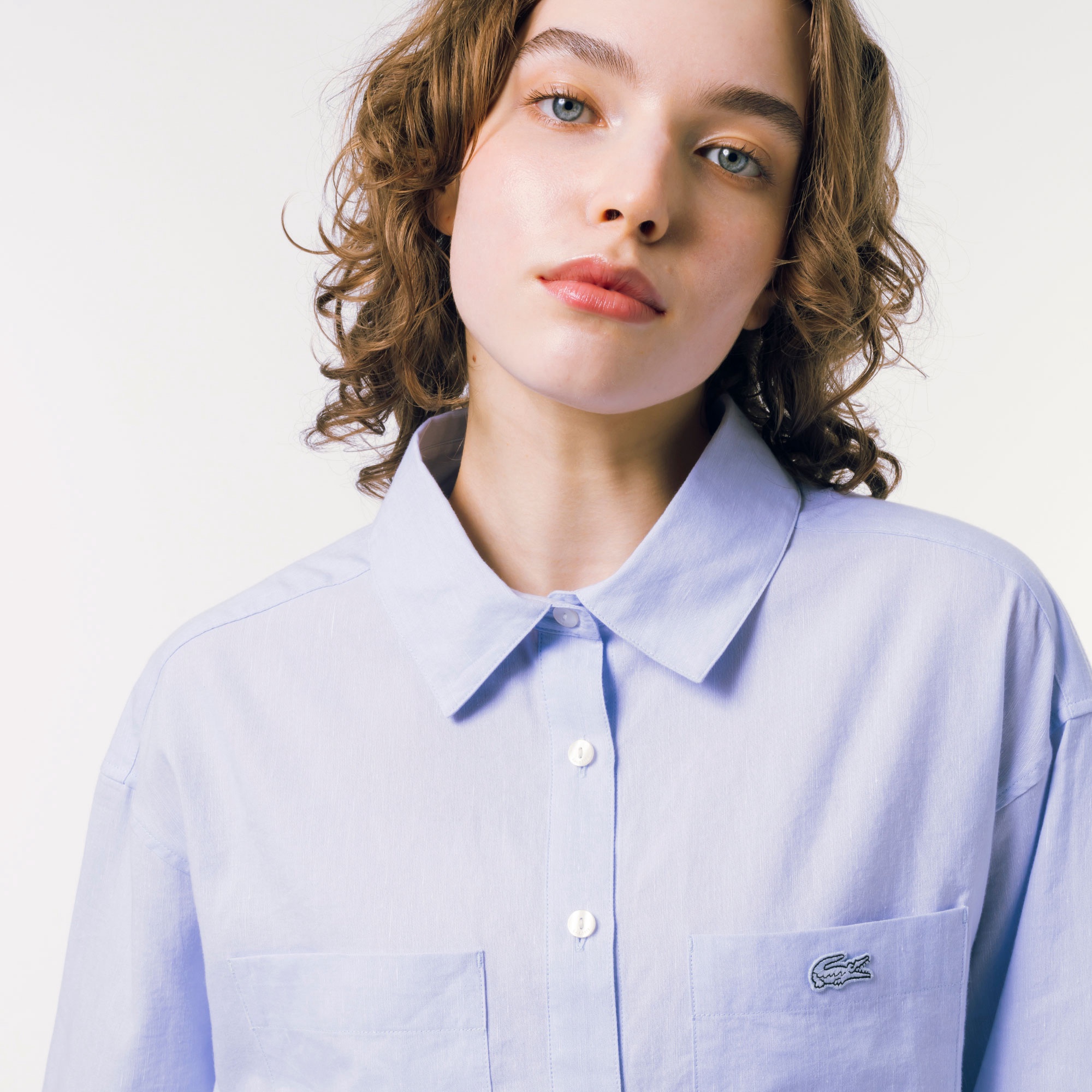 リネンコットンボタンシャツ