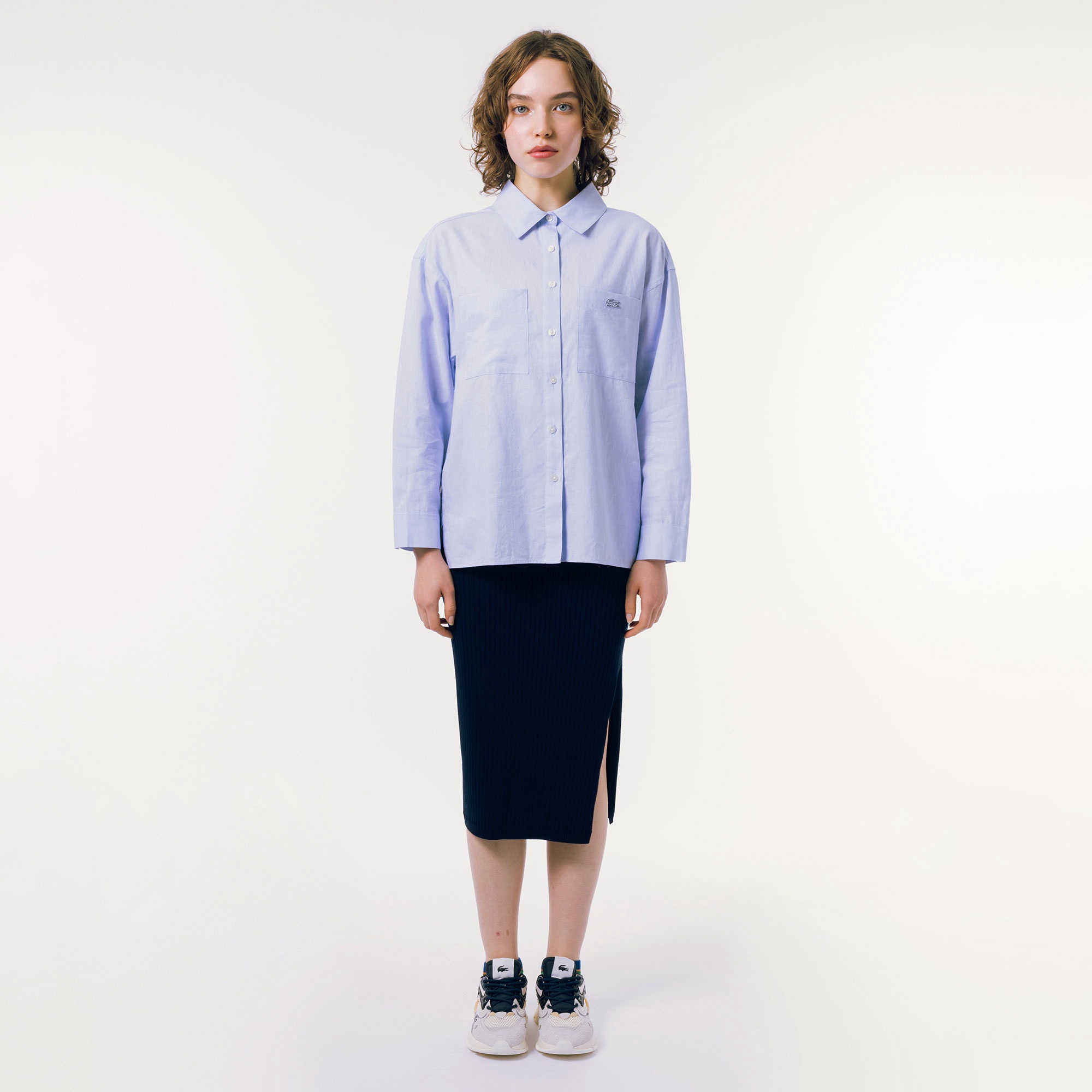 リネンコットンボタンシャツ