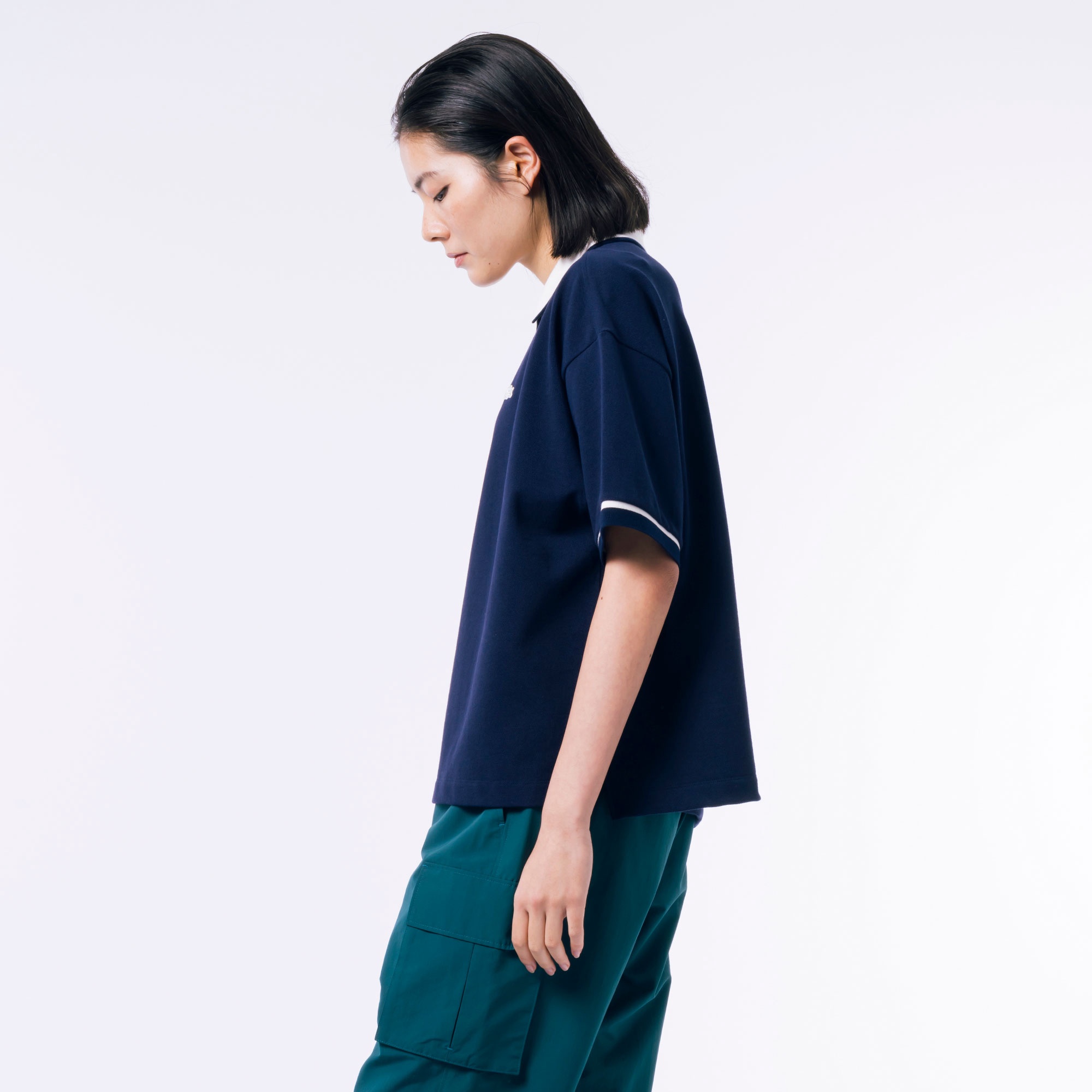 ボクシーシルエットクレリックポロシャツ