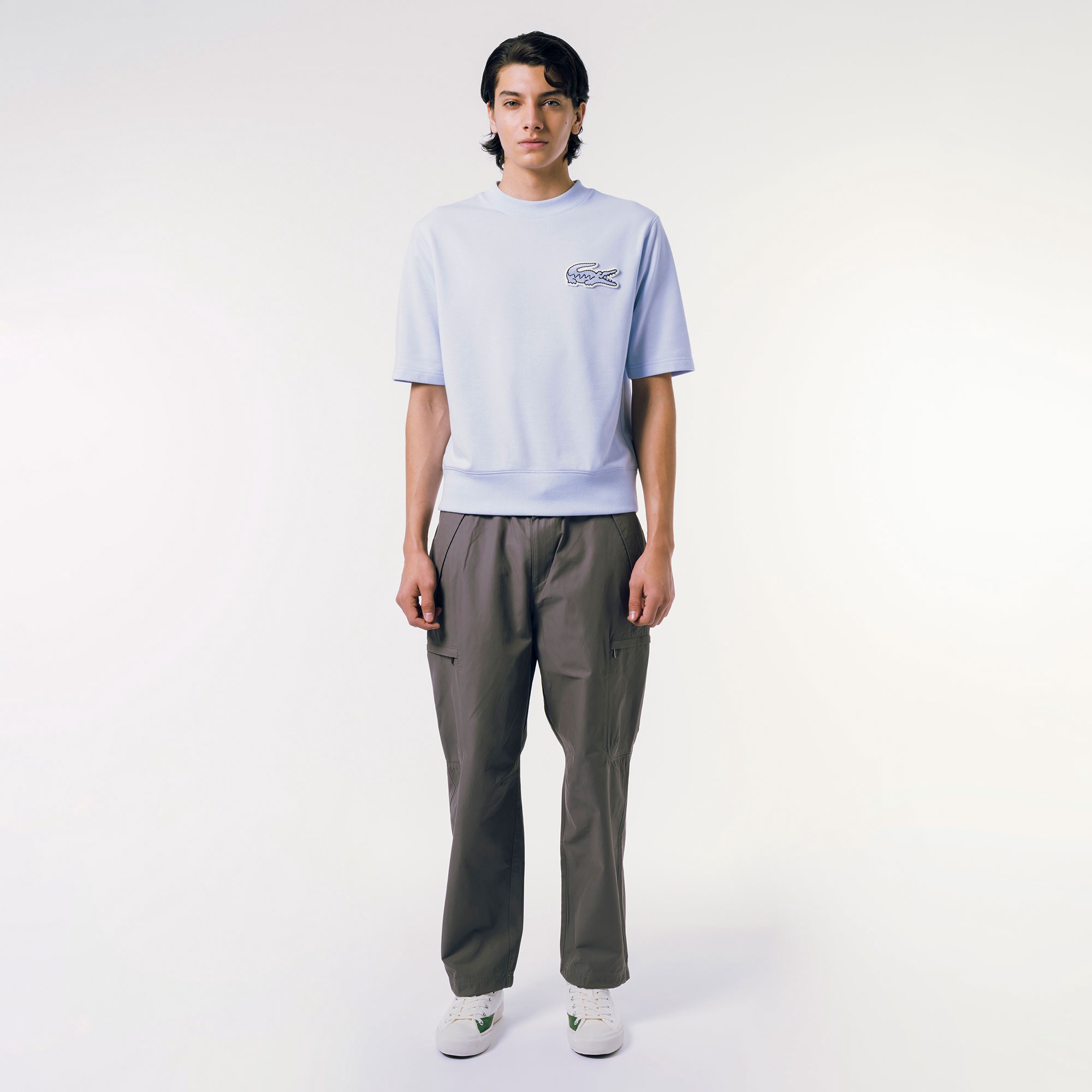 オーバーサイズクロックエンブレムスウェットTシャツ