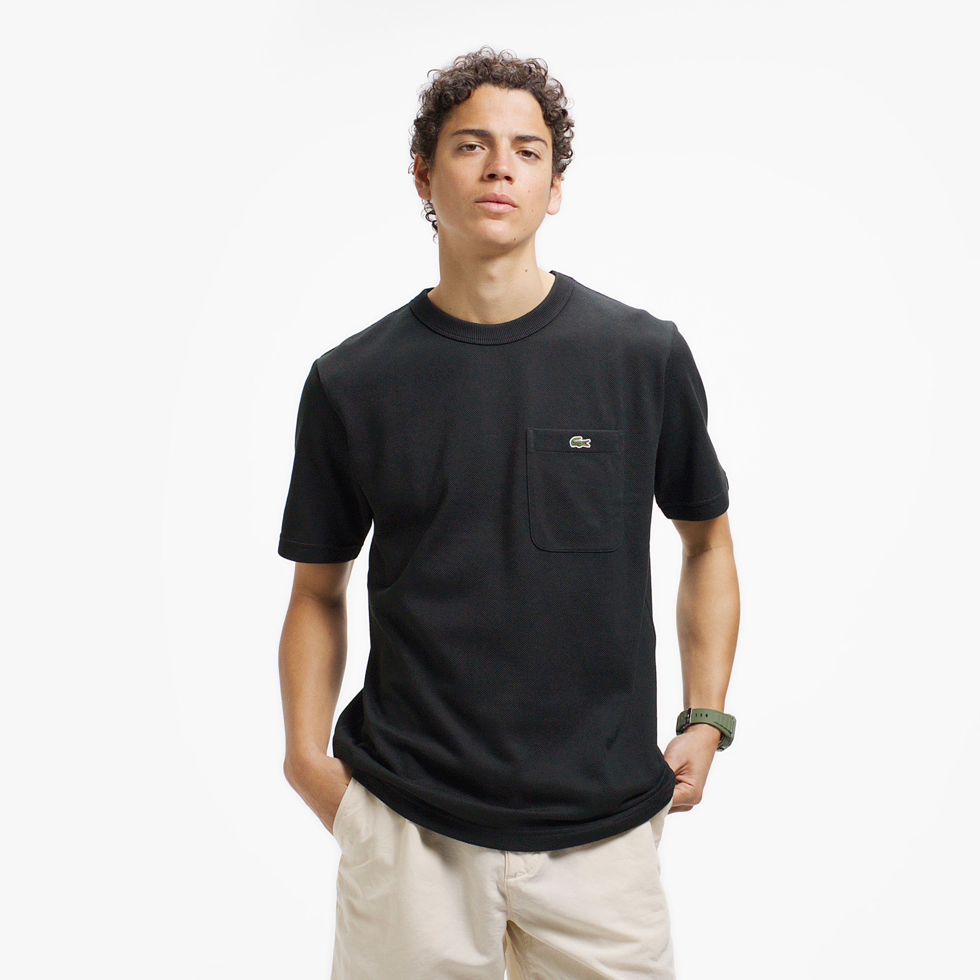 鹿の子地ポケット半袖Tシャツ