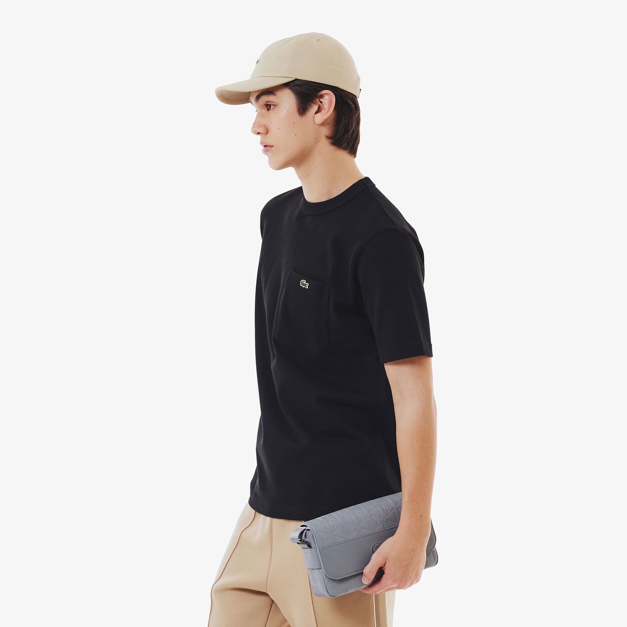 鹿の子地ポケット半袖Tシャツ