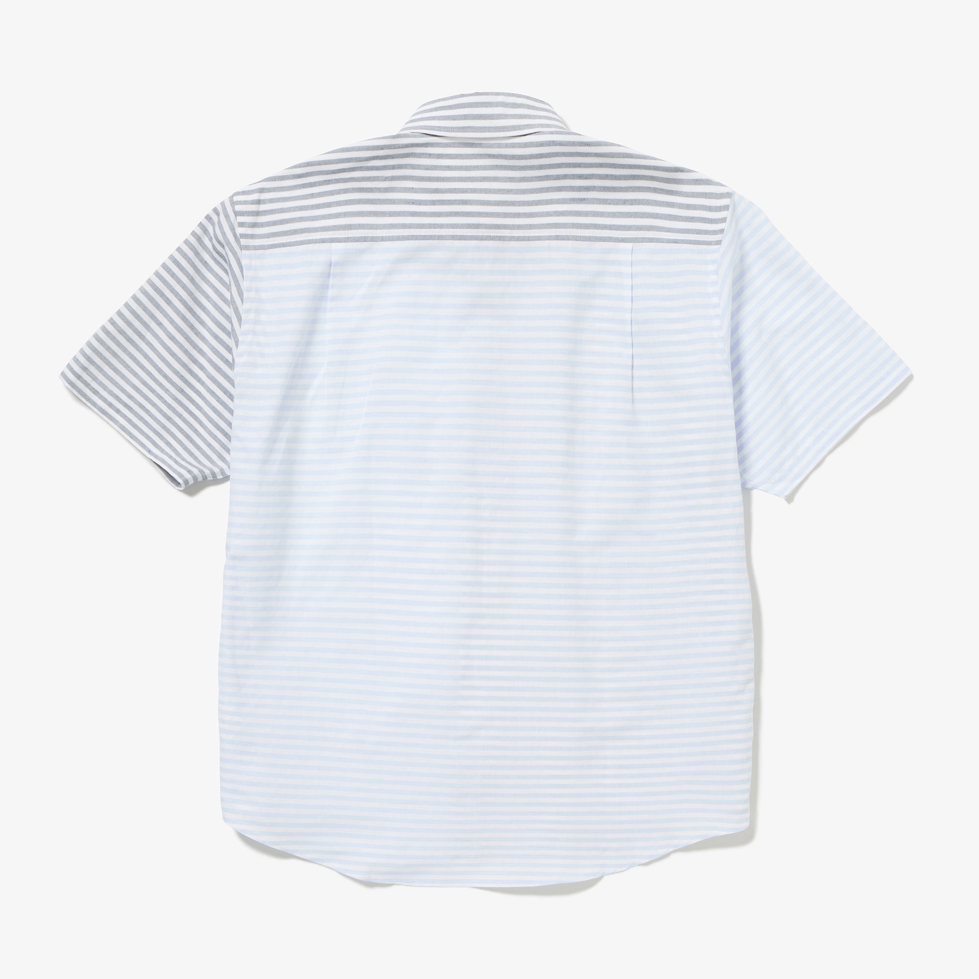 コットンリネンボーダーシャツ