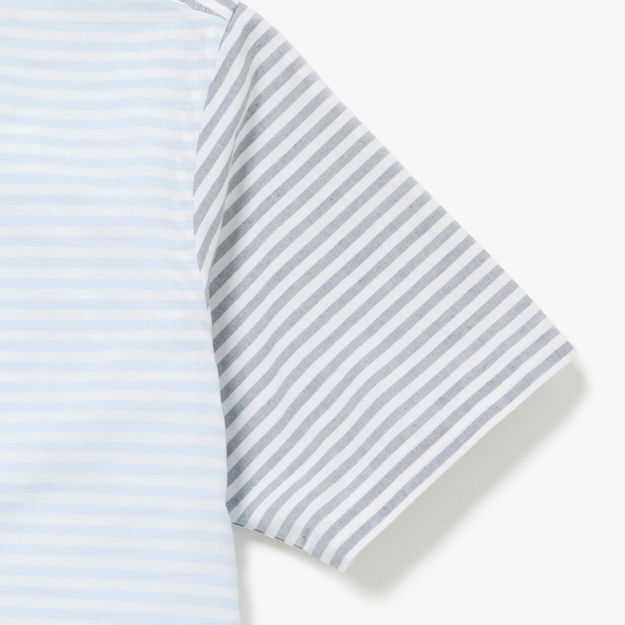 コットンリネンボーダーシャツ