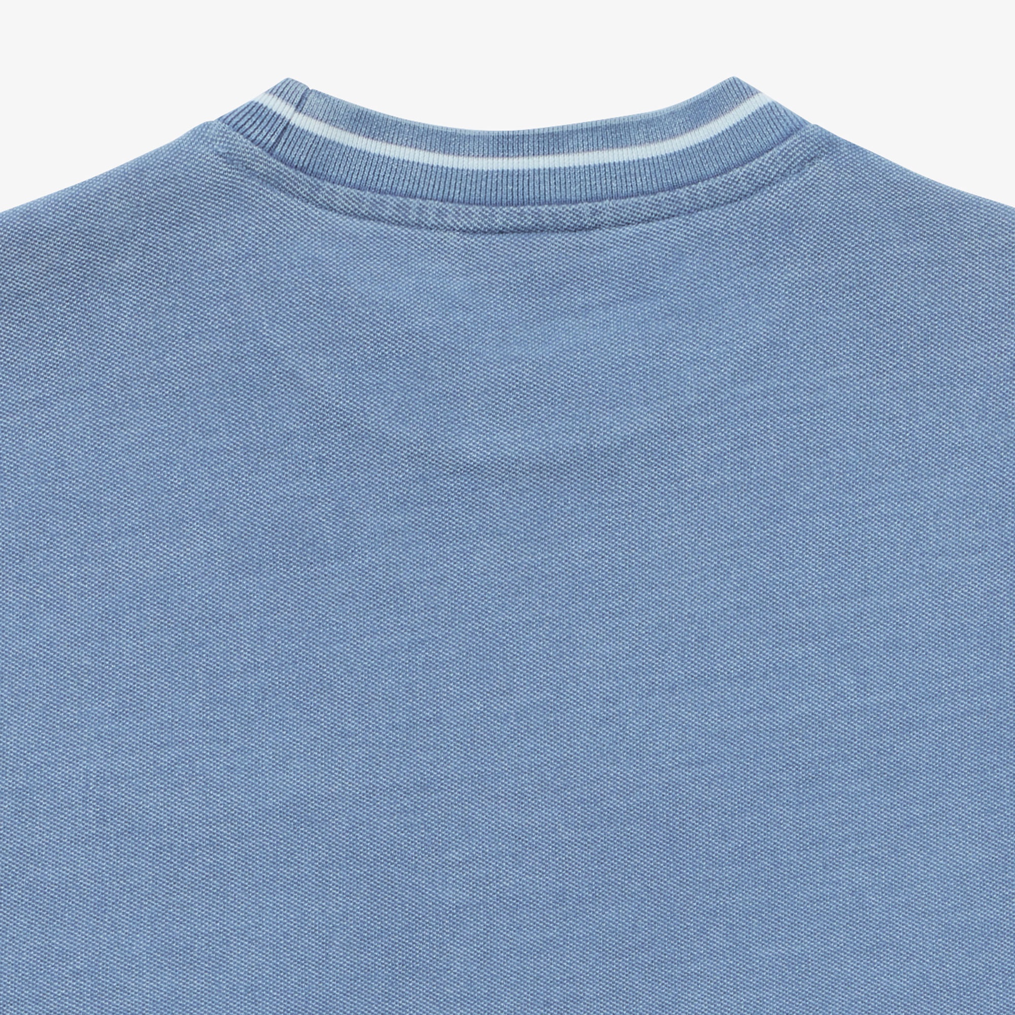 配色リブニットインディゴTシャツ