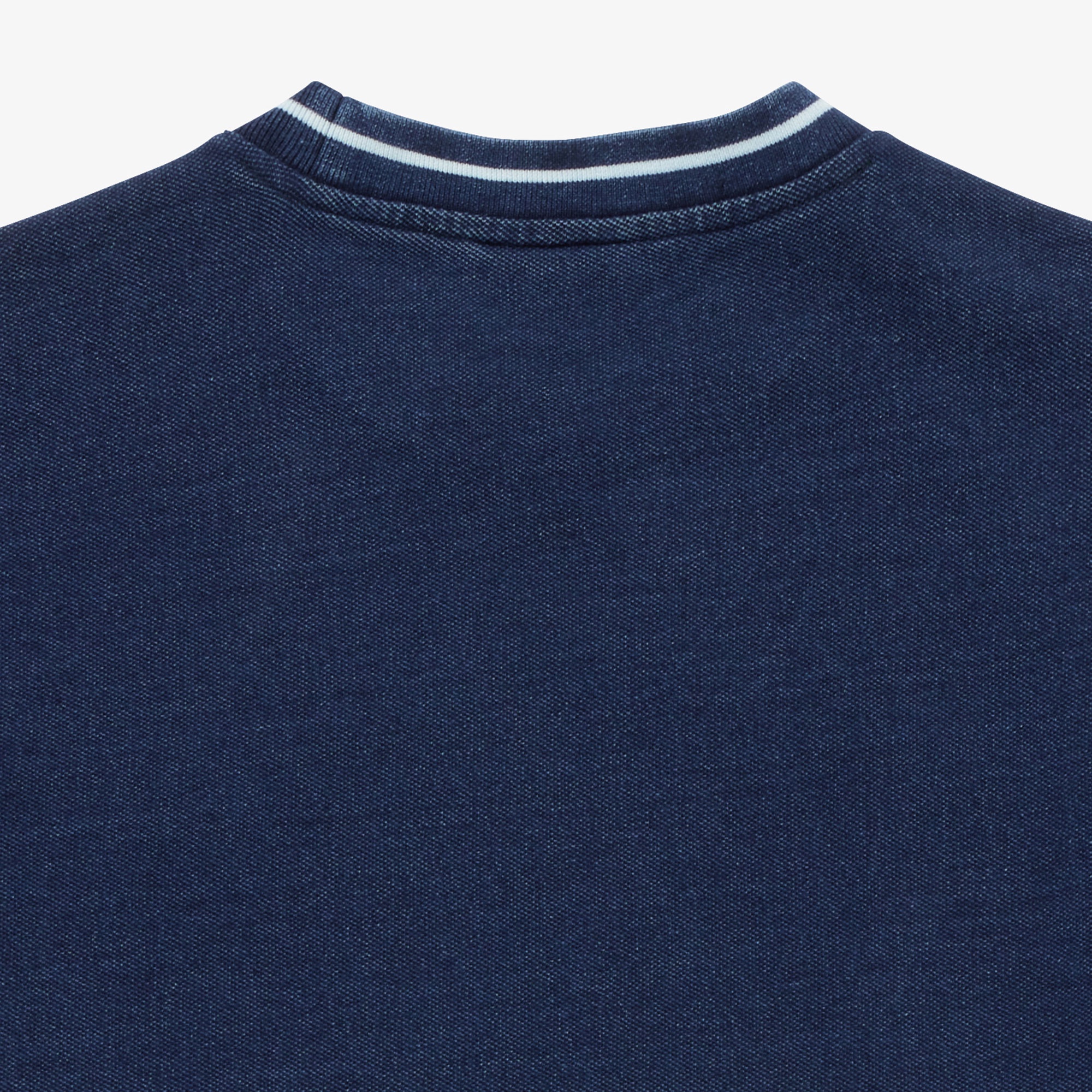 配色リブニットインディゴTシャツ