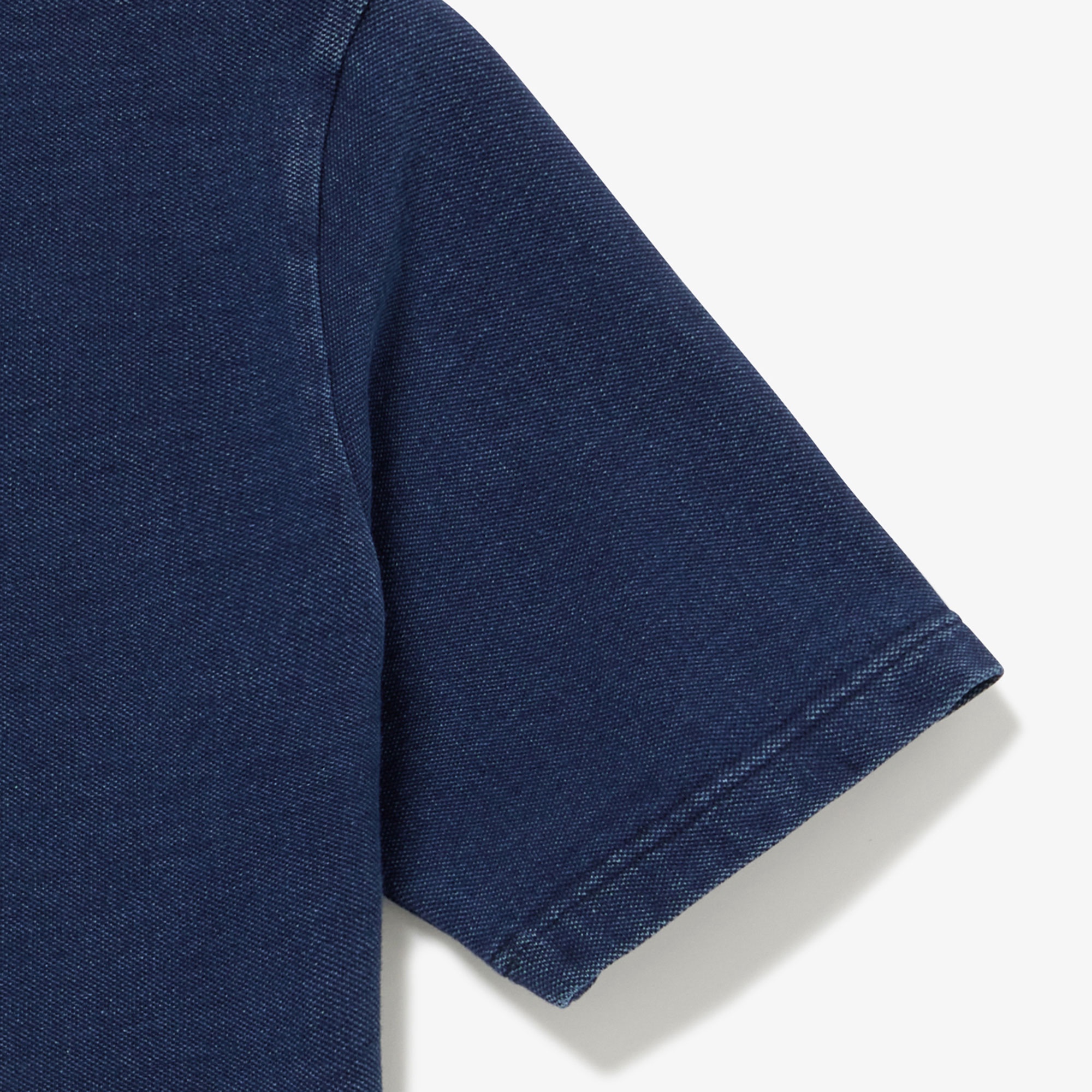 配色リブニットインディゴTシャツ