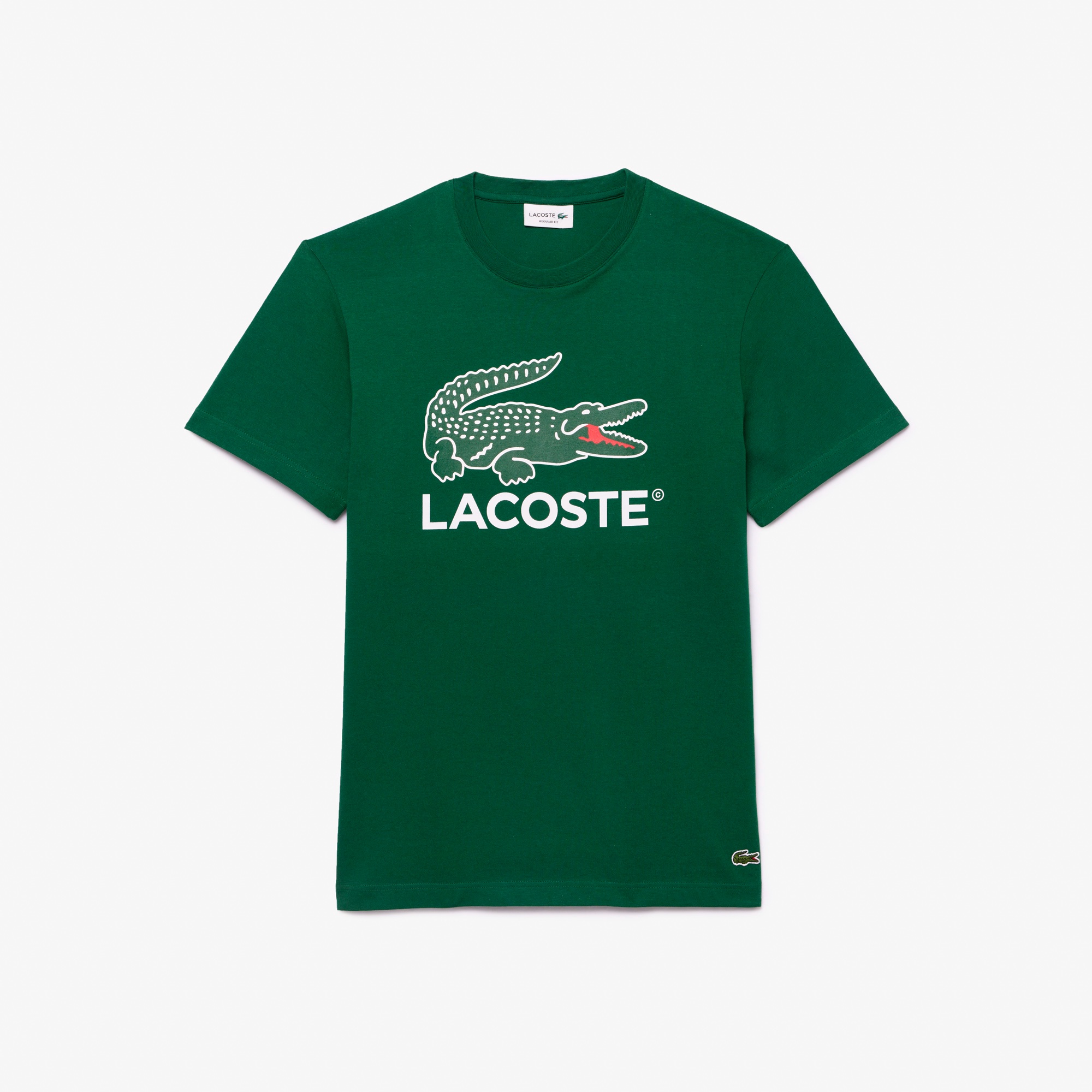 ワニロゴグラフィックプリントTシャツ