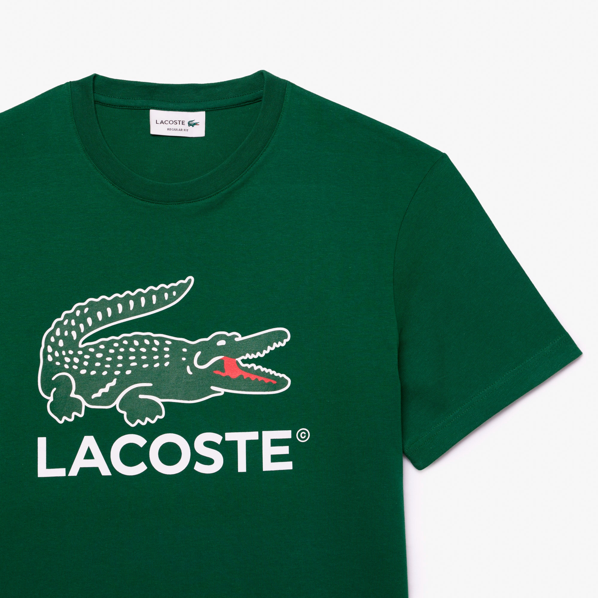 ワニロゴグラフィックプリントTシャツ