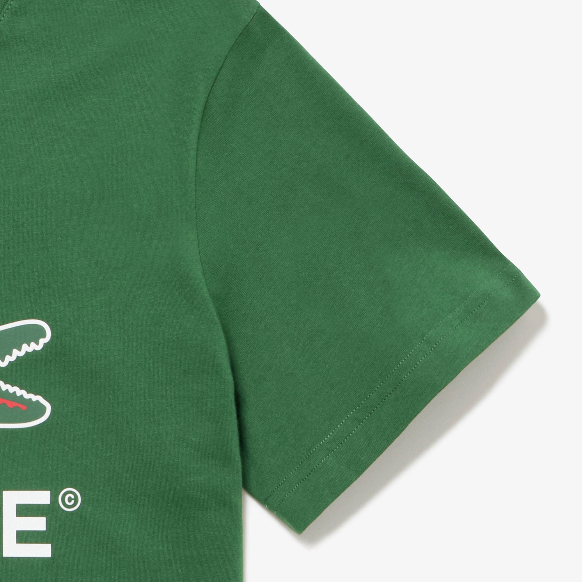 ワニロゴグラフィックプリントTシャツ