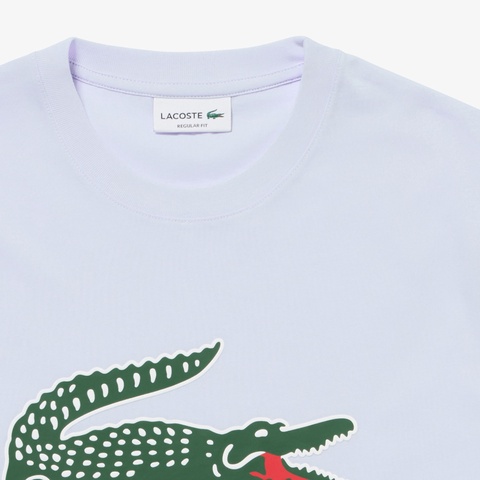 ワニロゴグラフィックプリントTシャツ