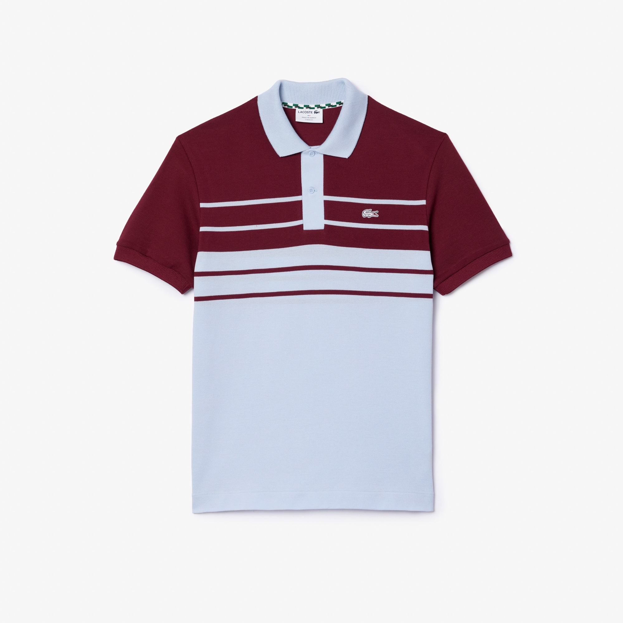 モノトーンパネルボーダーポロシャツ