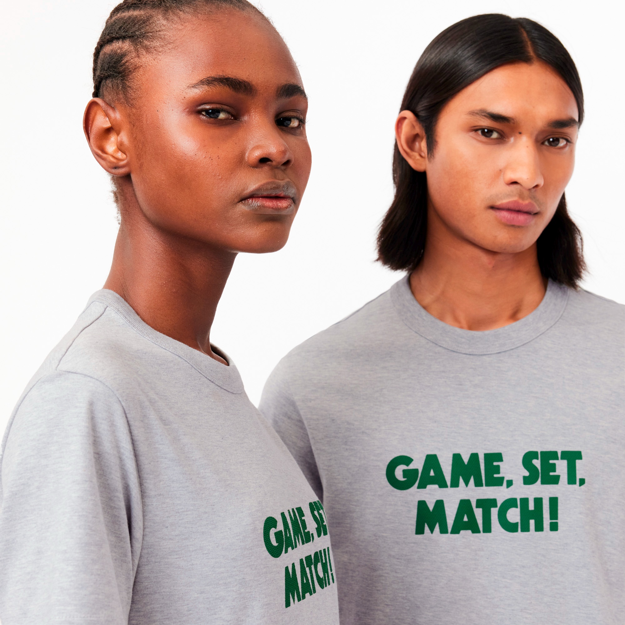 メッセージプリントバインダーネックTシャツ