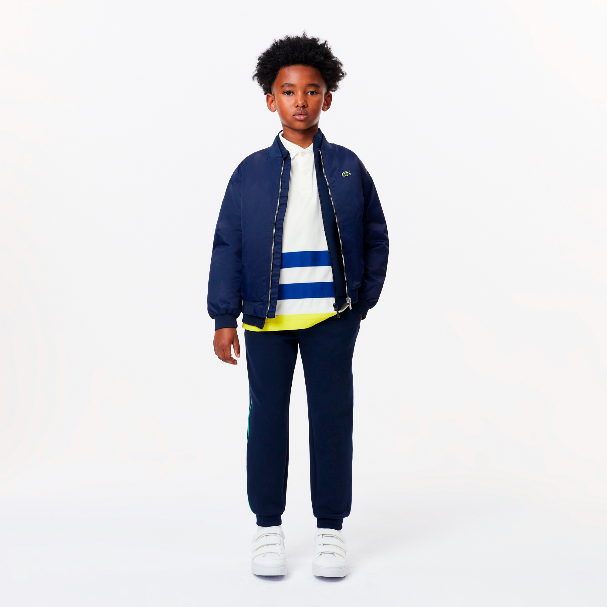 テーピングボーダーBOYS長袖ポロシャツ