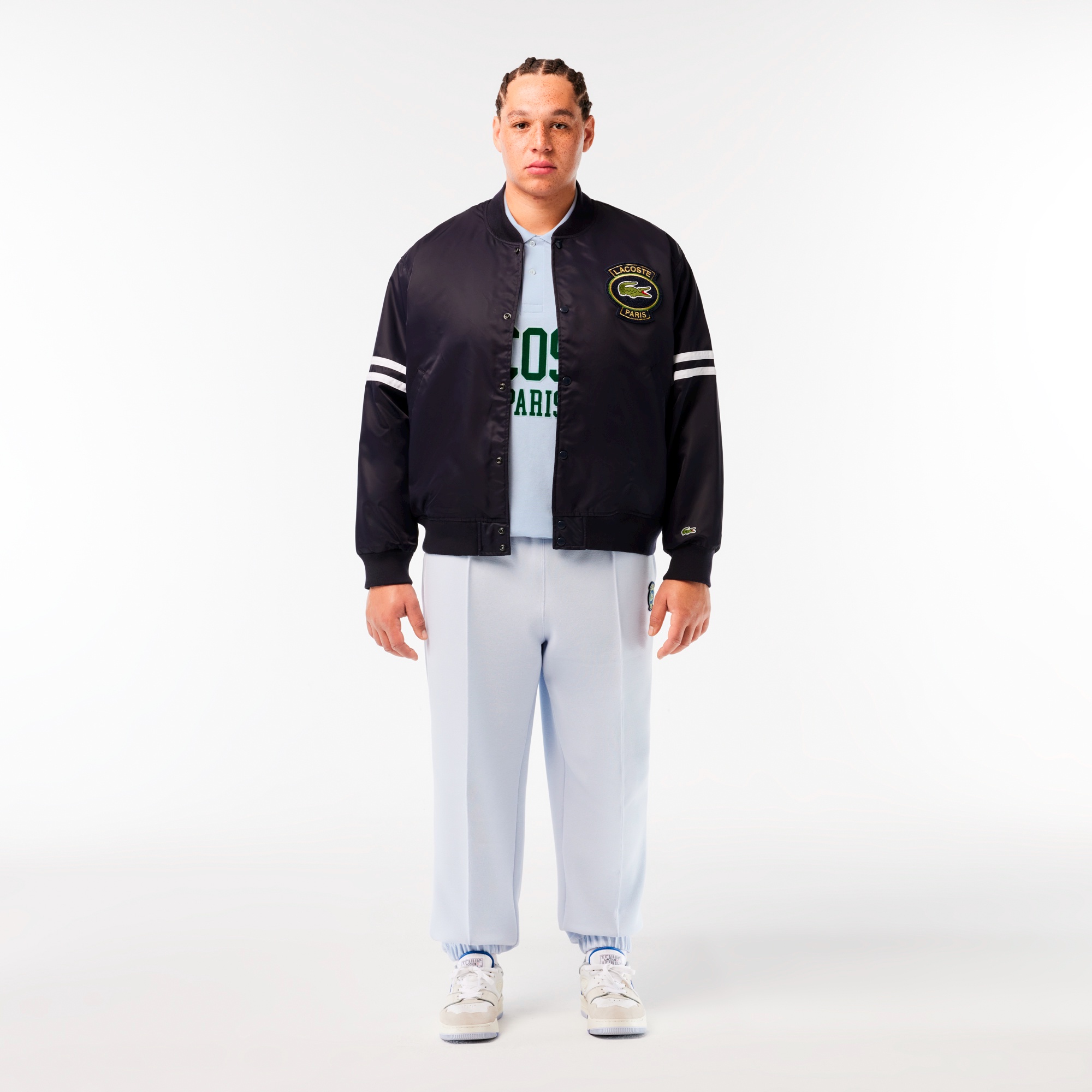 オーバーサイズネームプリントポロシャツ