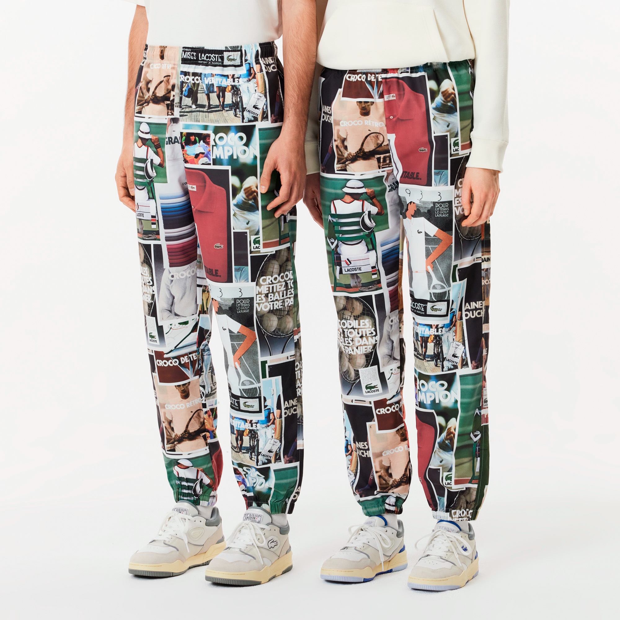 総柄転写プリントトラックパンツ