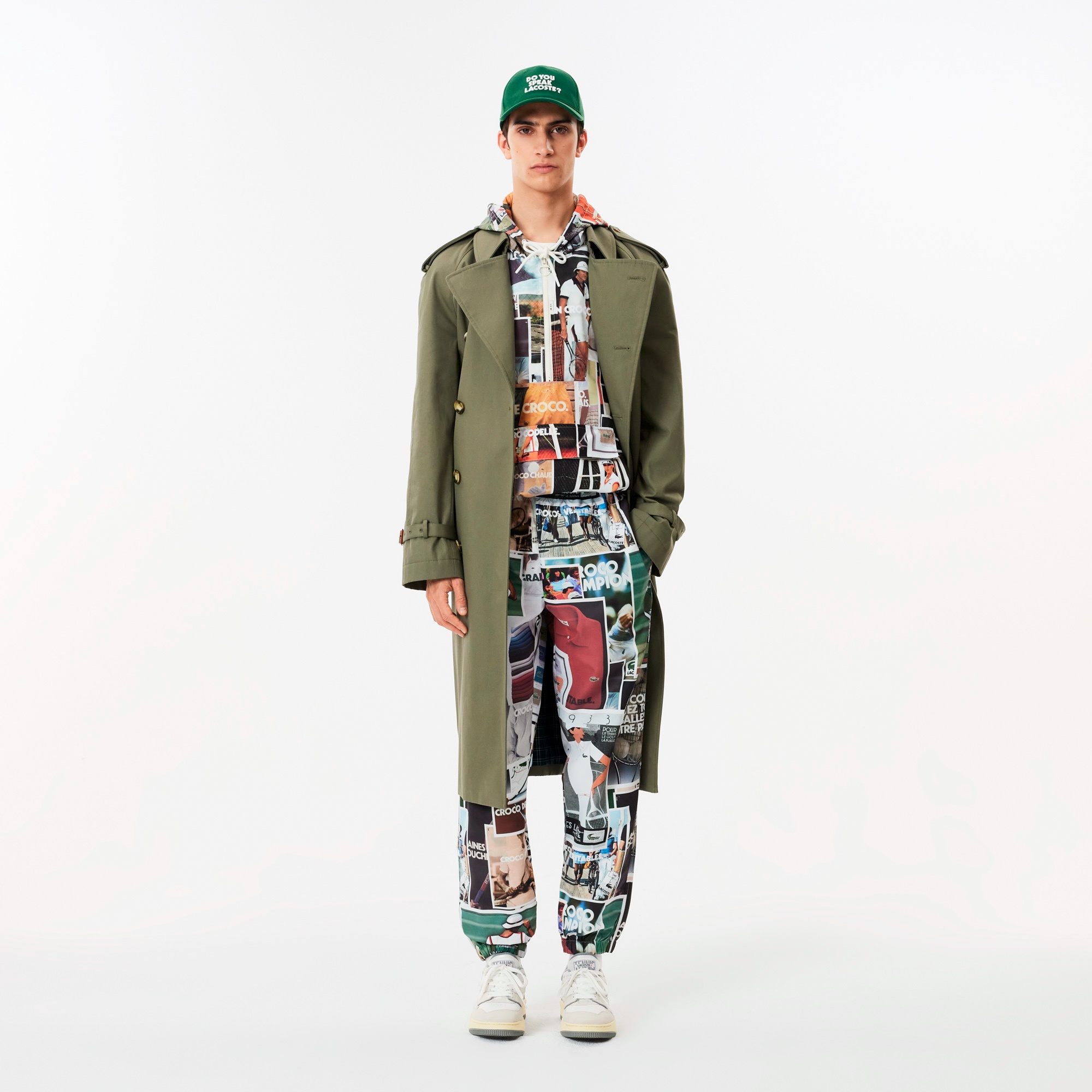 総柄転写プリントトラックパンツ