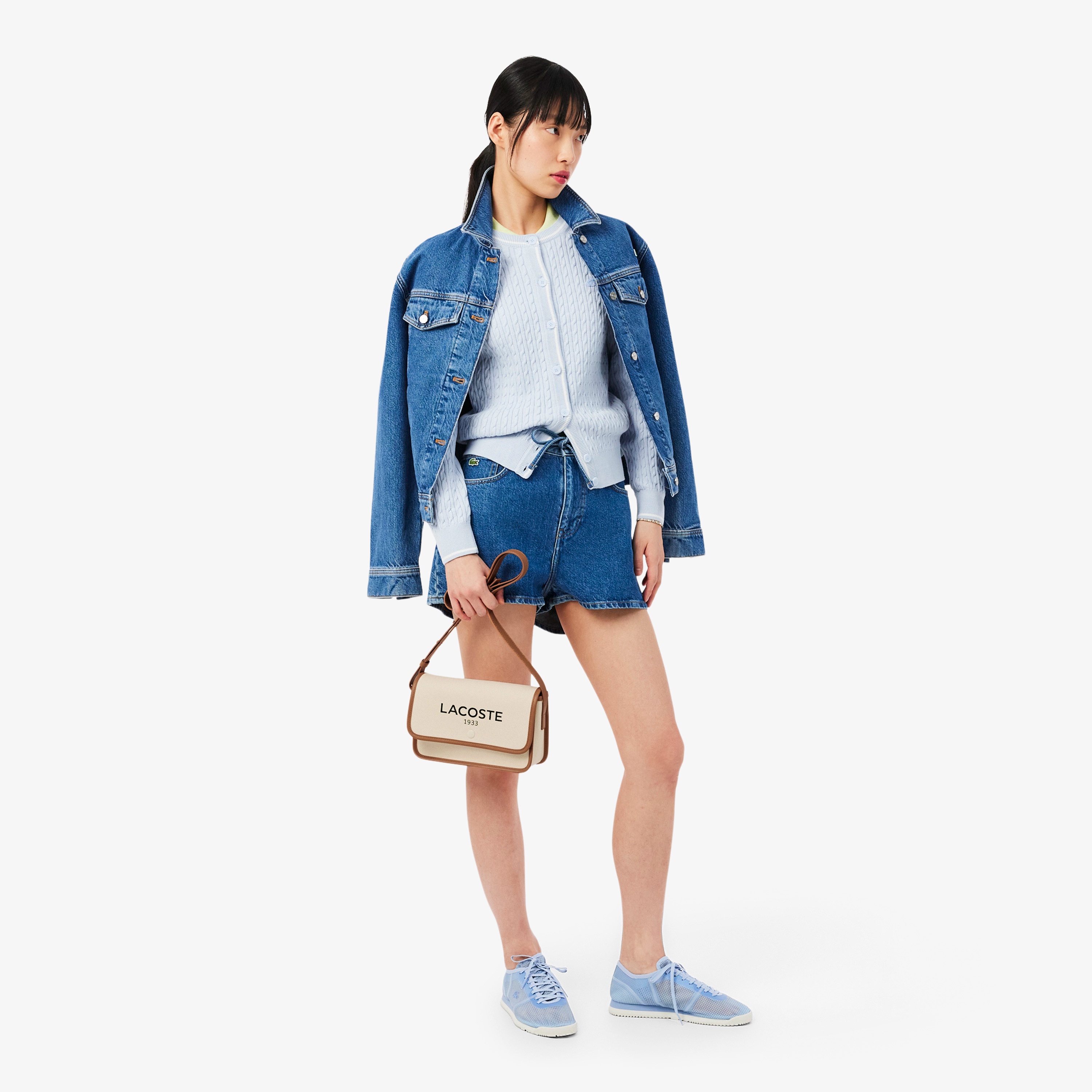 ヘリテージキャンバス フラップクローズコットンショルダーバッグ