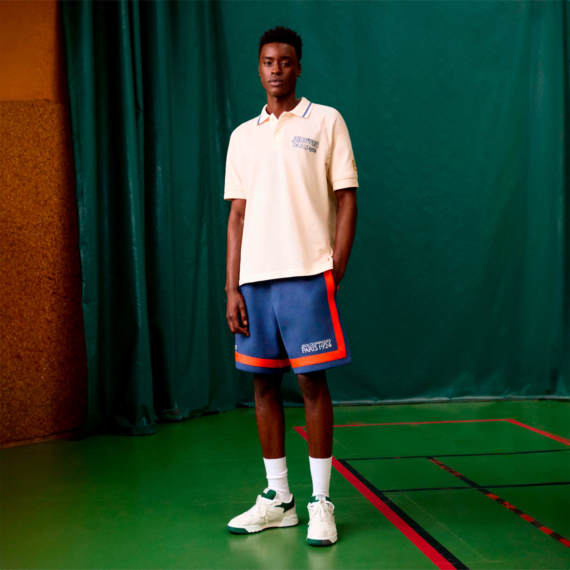 1924パリ 配色テーピング鹿の子地ショーツ