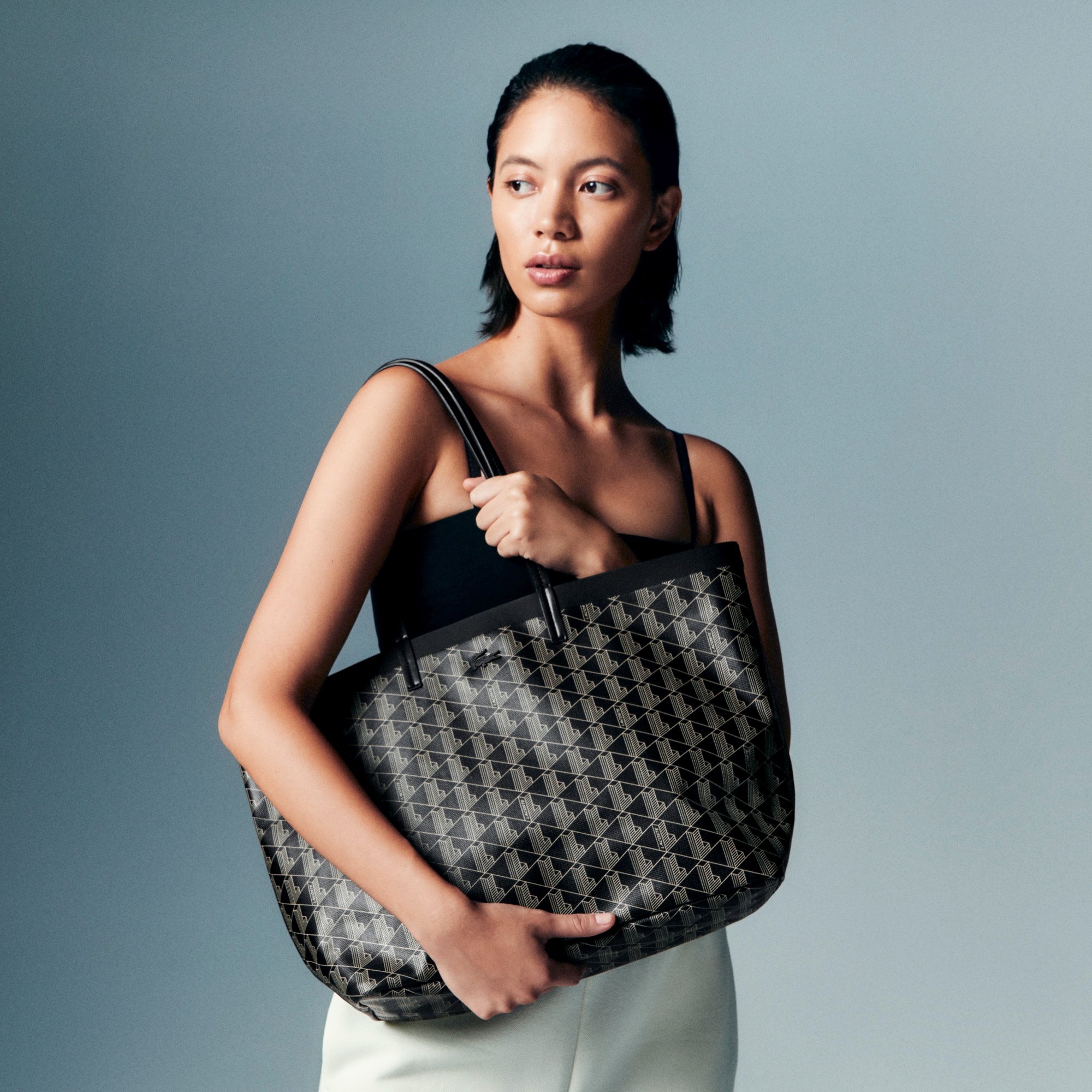 ゼリー コーテッドキャンバスミディアムトートバッグ