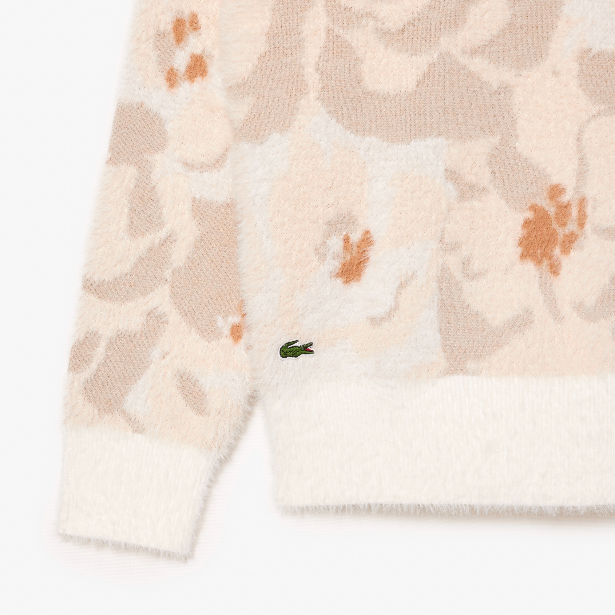 フローラルジャカードシャギーニットセーター