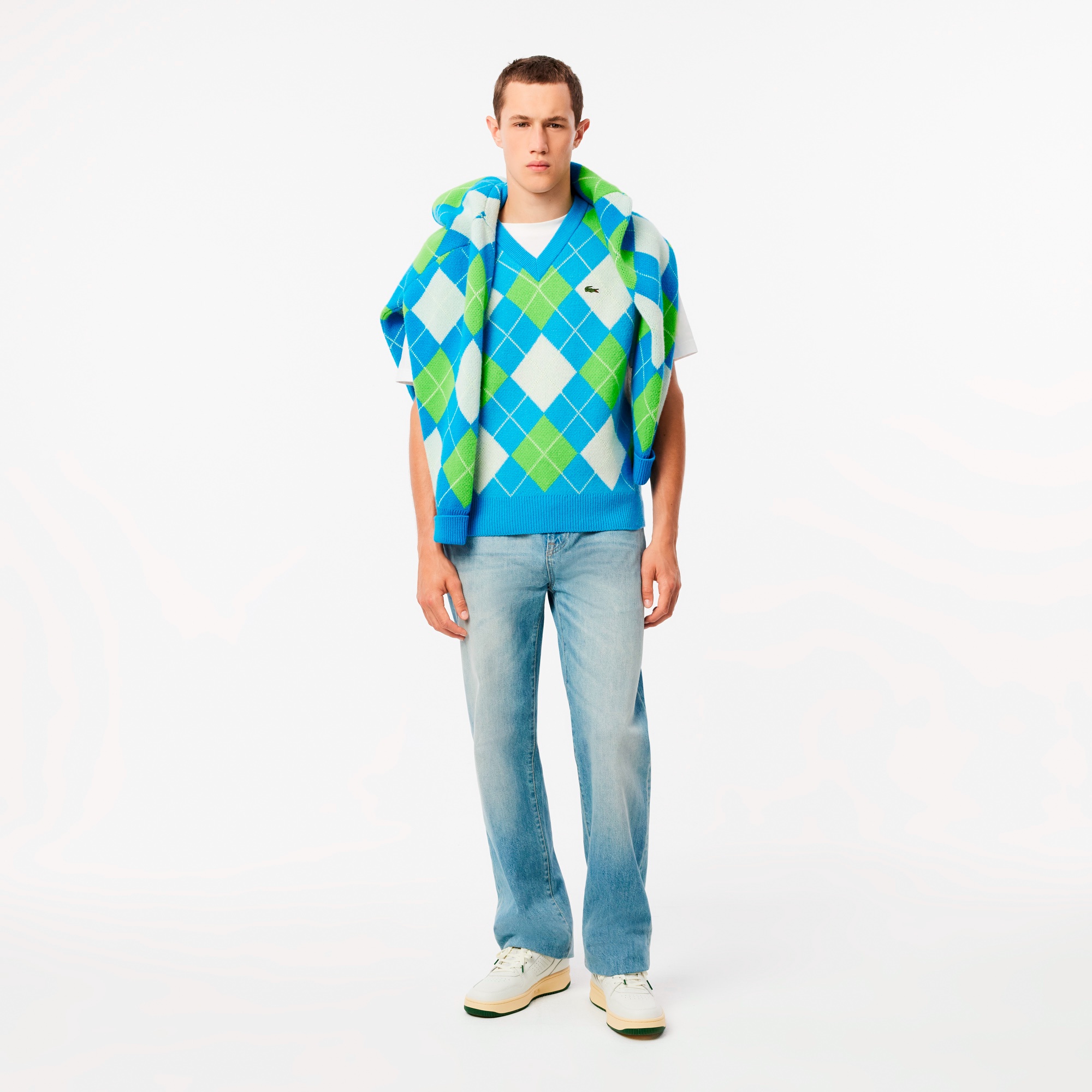 エシカルニットアーガイルベスト