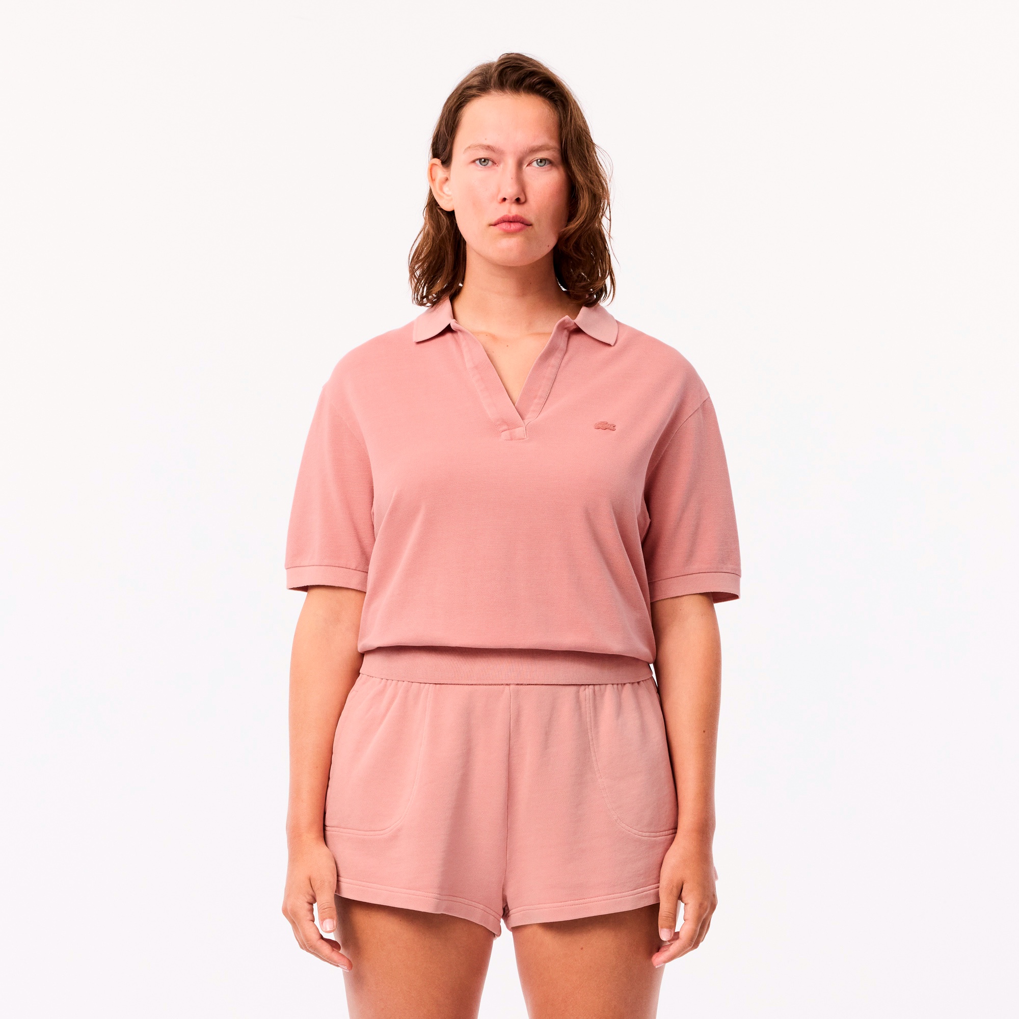 ナチュラルダイスキッパーネックポロシャツ