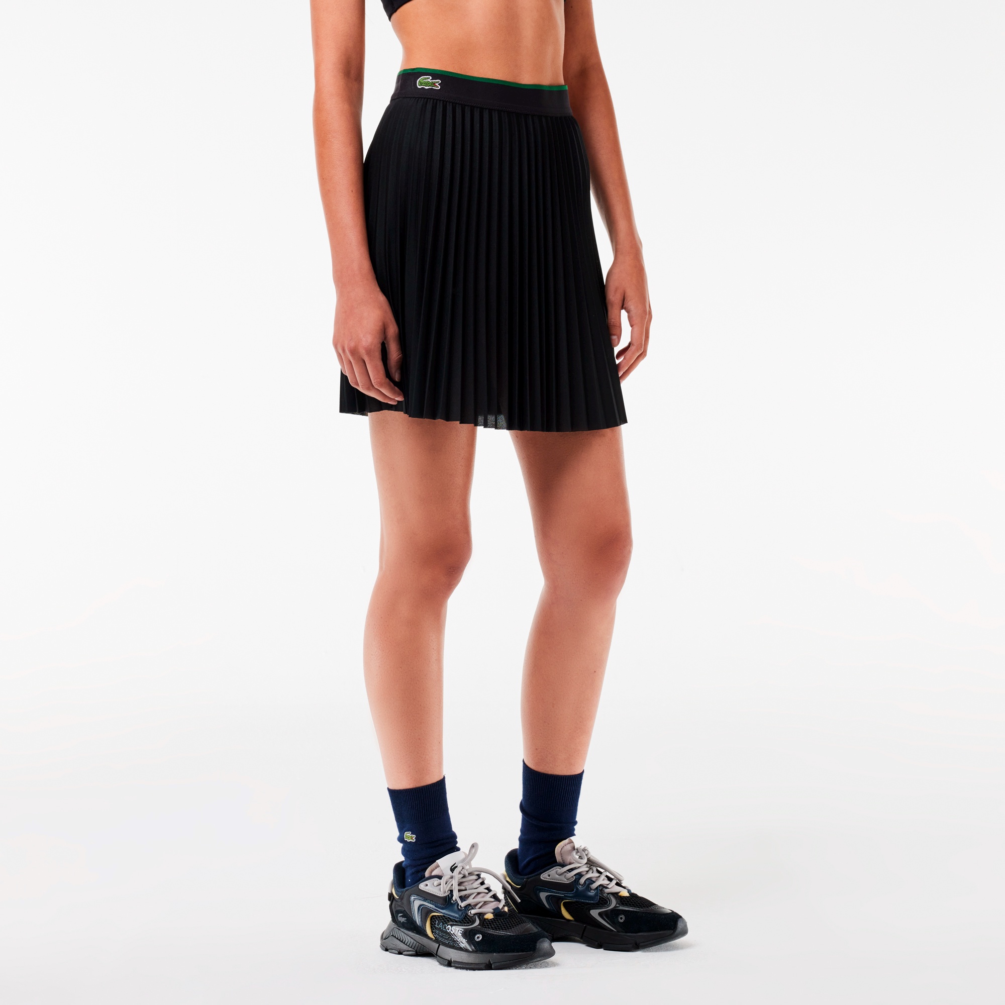 配色ウエストプリーツテニススカート