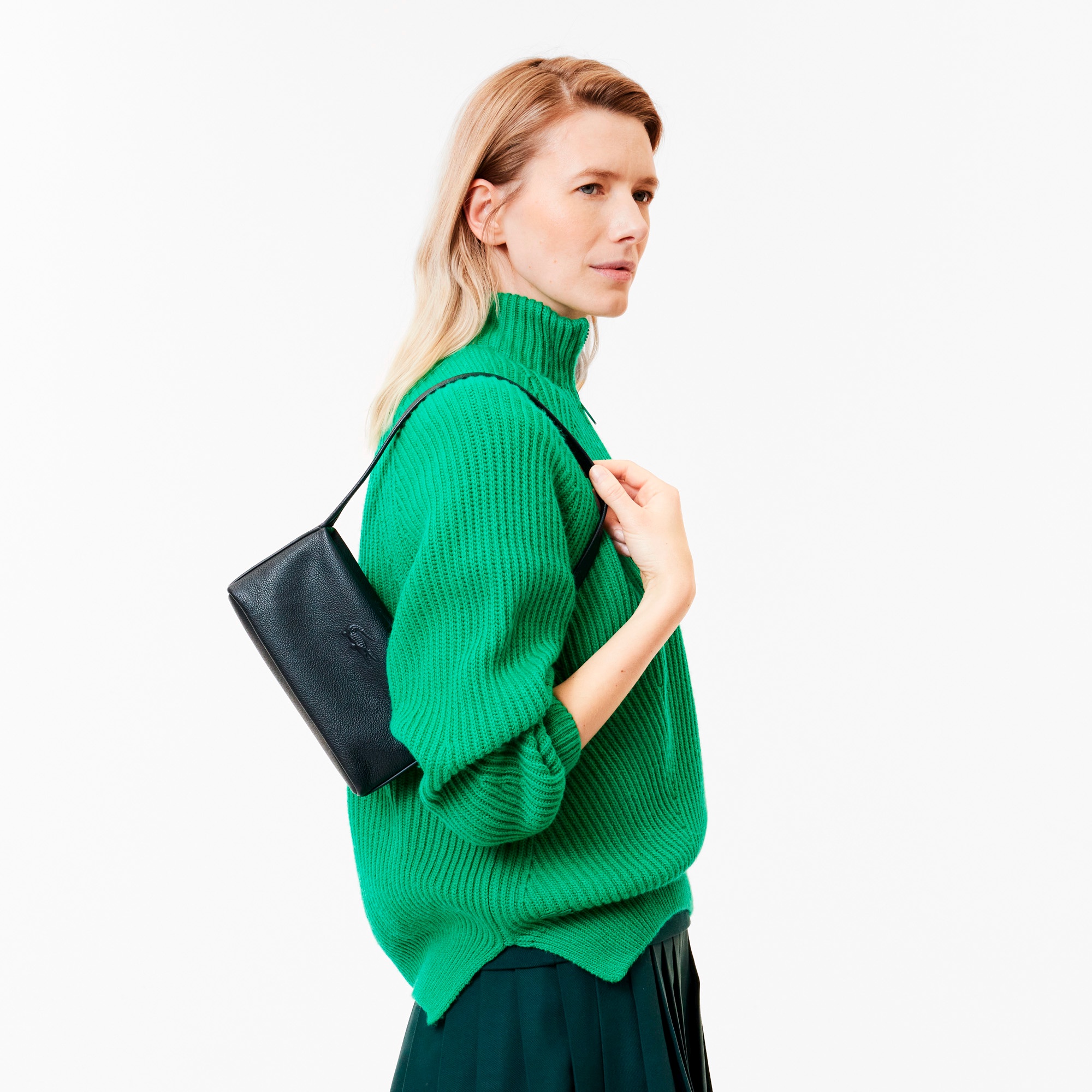 シティコート グレイオンレザーホーボーバッグ