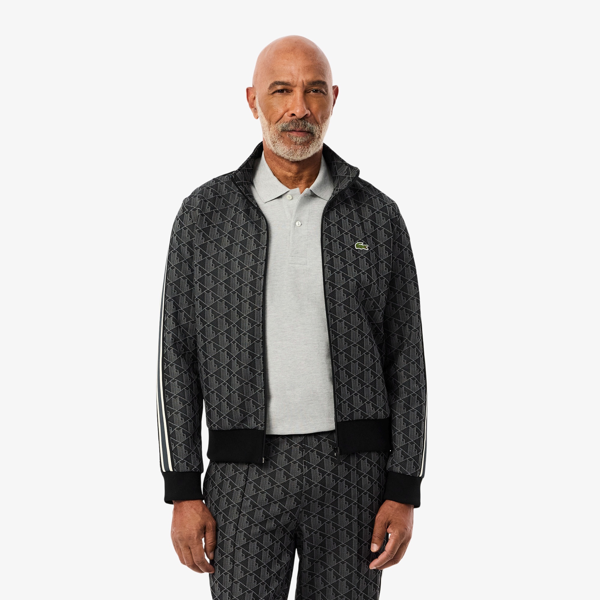 G*n様 LACOSTE トラック ジャケット US XS モノグラムジャカードトラックジャケット SH1368 - ラコステ