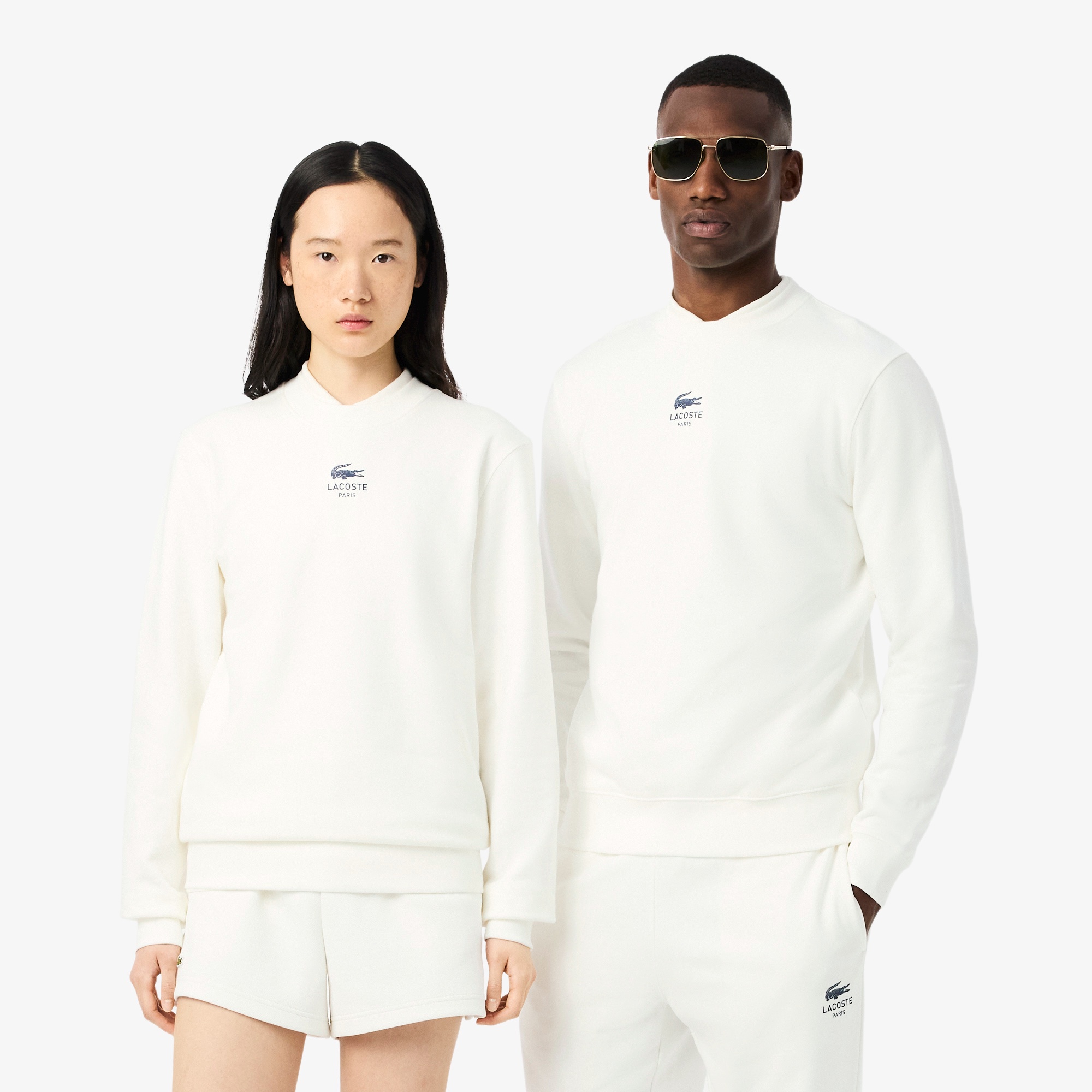 ワンポイングラフィックプリントクルーネックスウェット