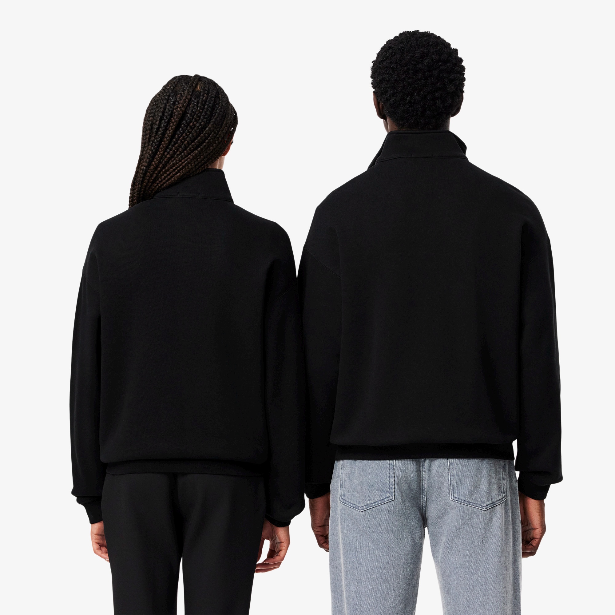 ハーフジップスタンドカラースウェット