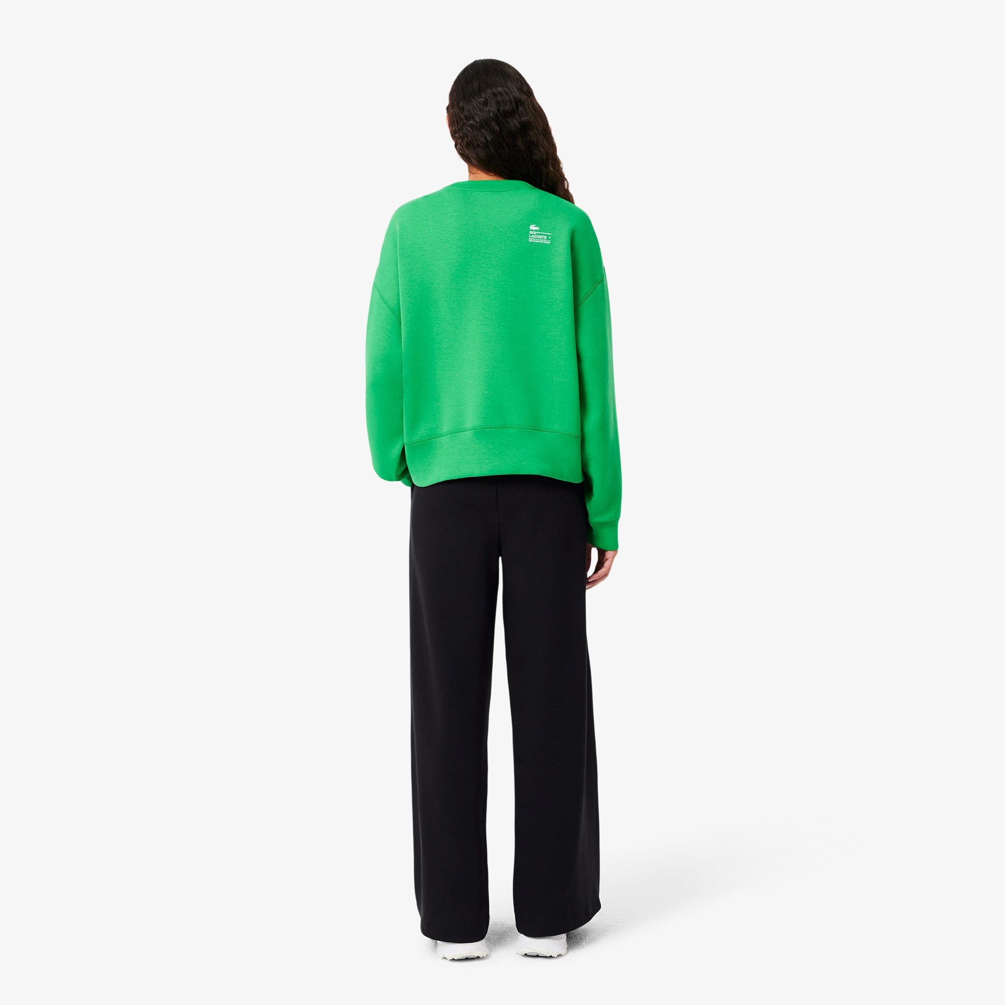 ダブルフェイス鹿の子地ワイドトラックパンツ