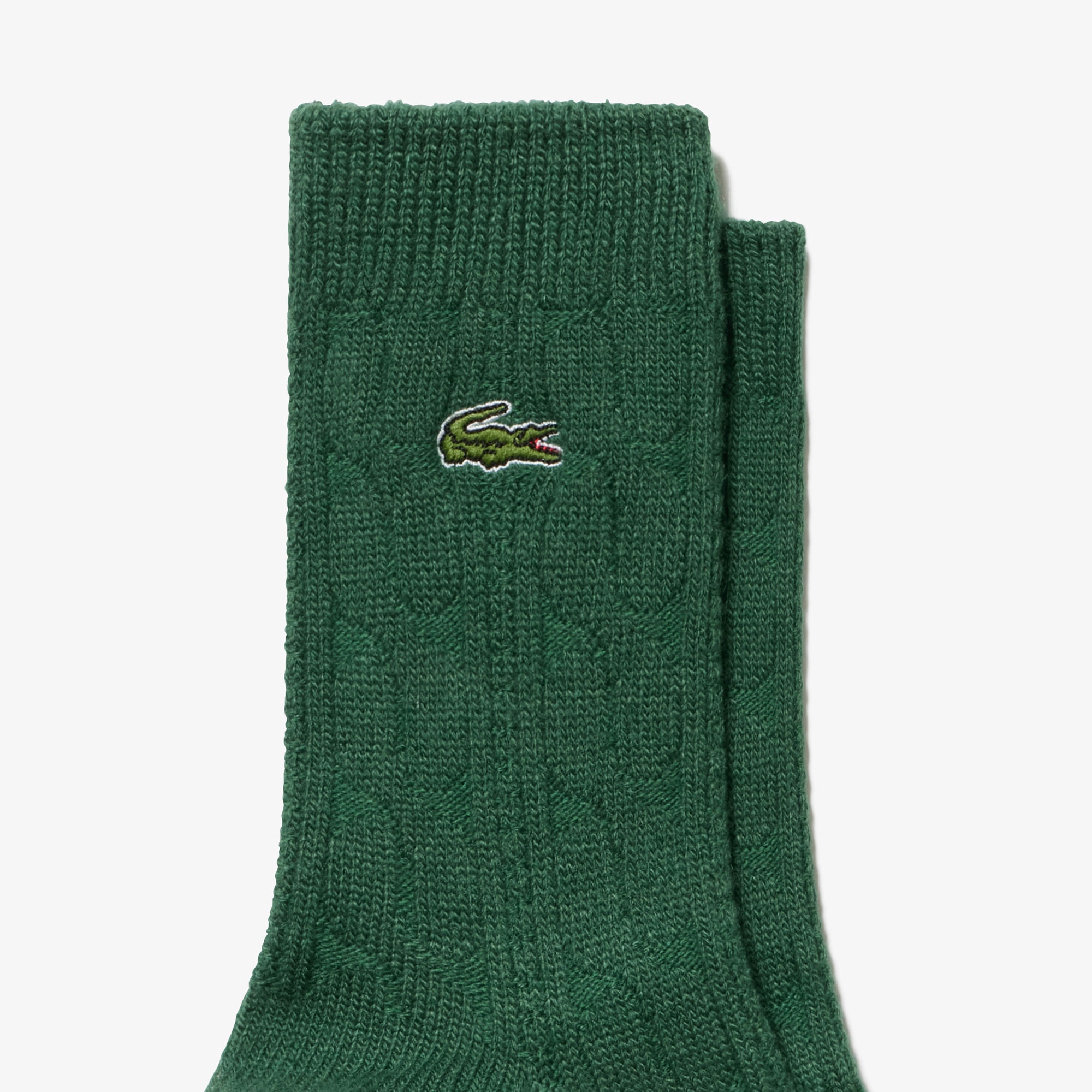 ケーブルニットソックス