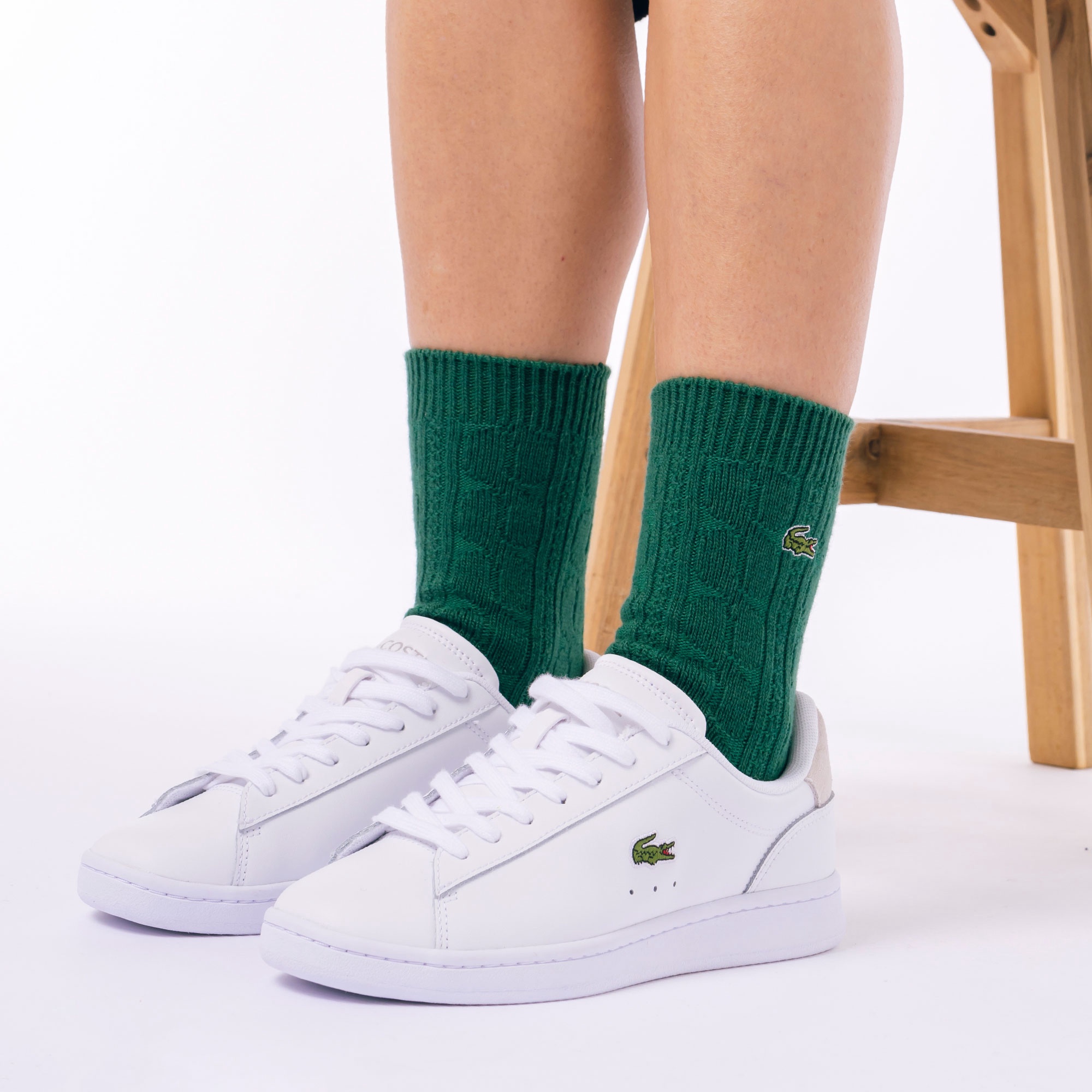 ケーブルニットソックス