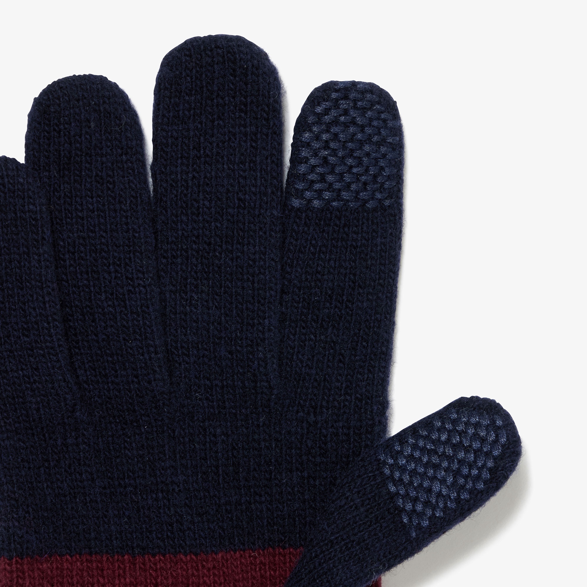 カラーブロックニットグローブ