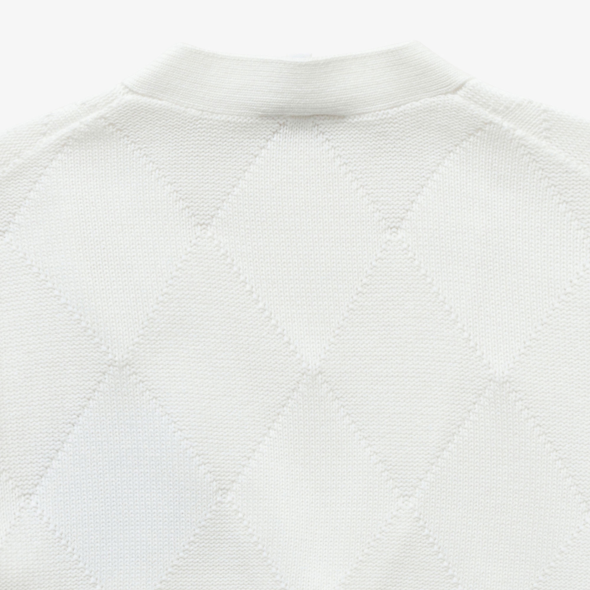 トーナルアーガイルVネックコットンニットセーター