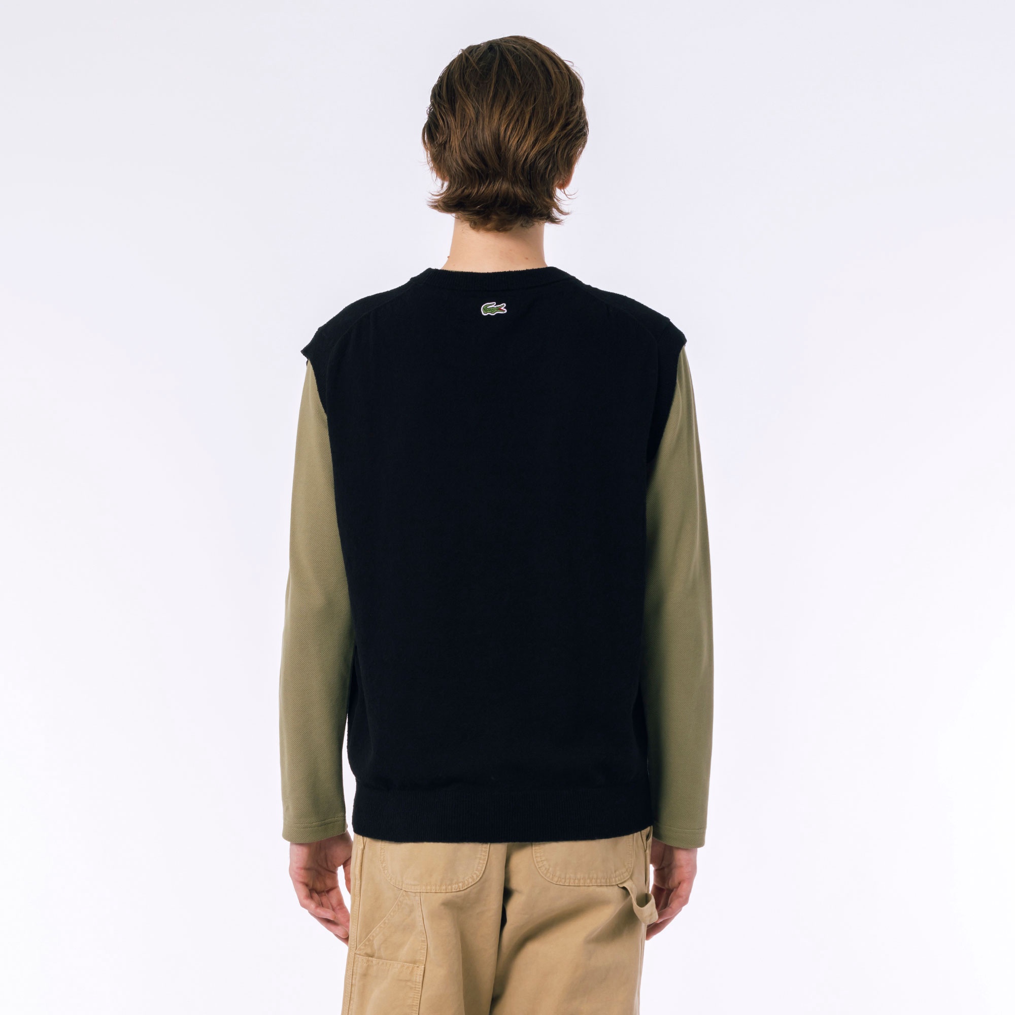 【入手困難】LACOSTE ニットセーターベスト 5 イエロー 大きいサイズ ラコステ（LACOSTE）公式オンラインストア