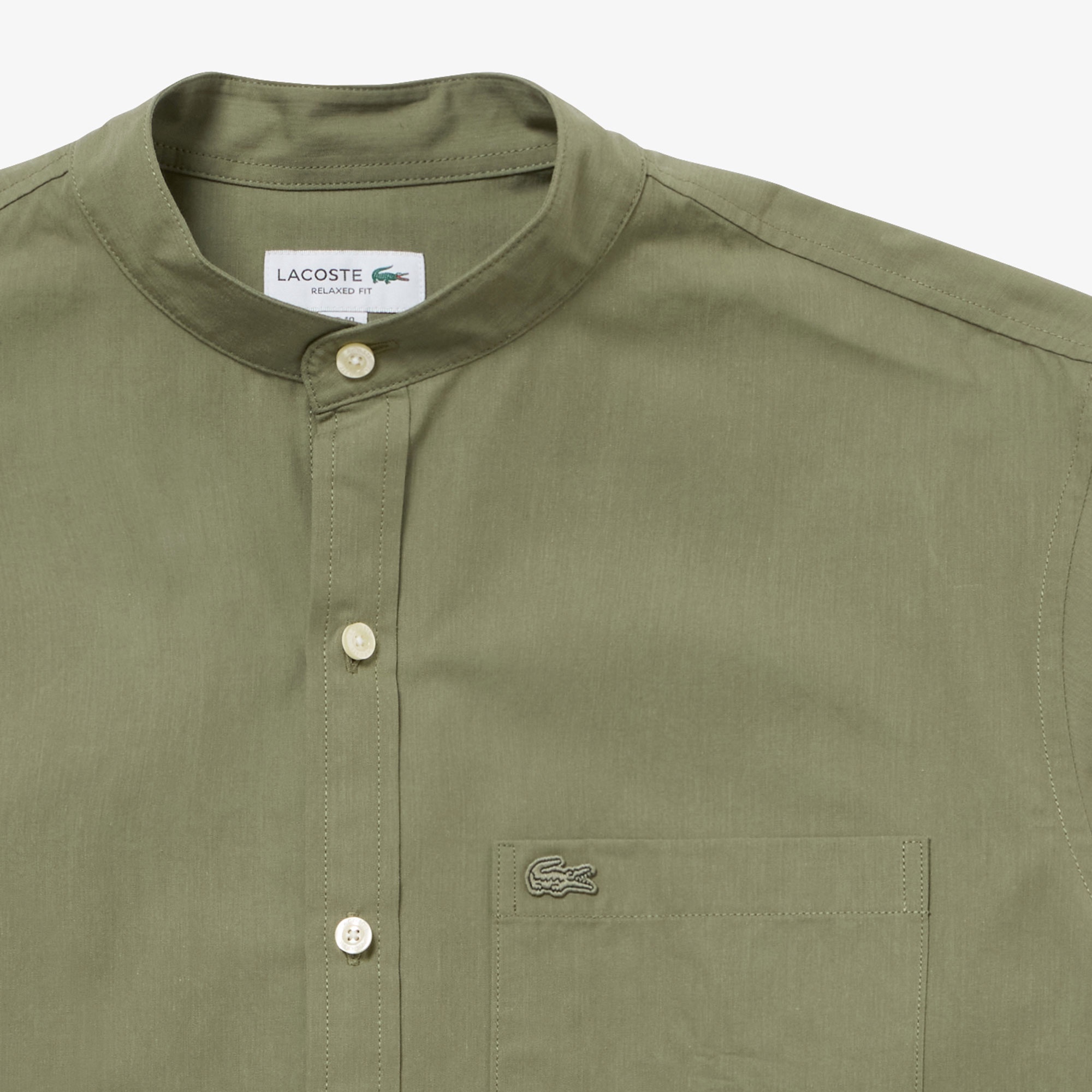 スタンドカラーシャツ