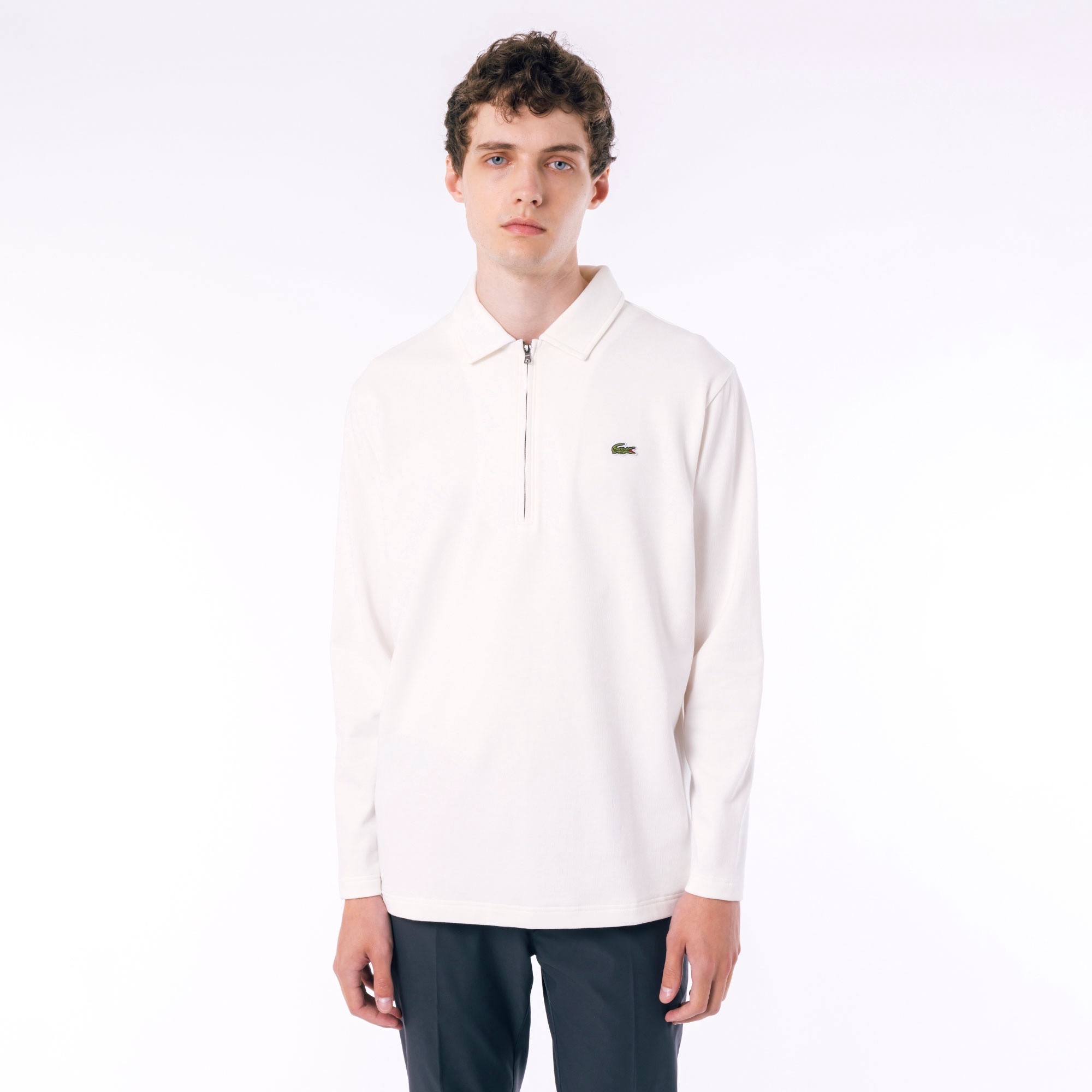 「最終値下げ」LACOSTE ポロシャツ サイズ3。 LACOSTE ポロシャツ ハイゲージパイル地 オーバーサイズ 半袖