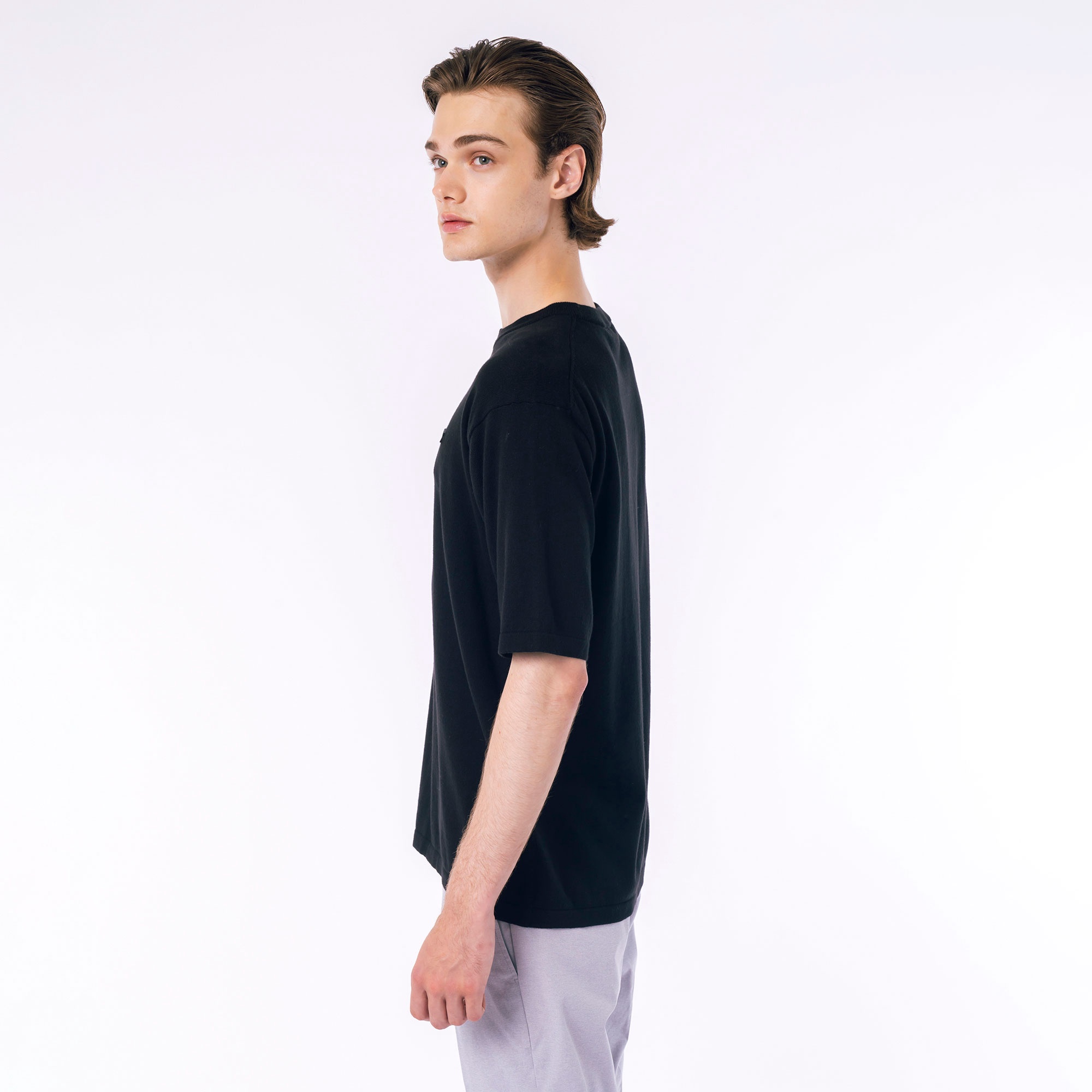 ハイストレッチコットンニットTシャツ