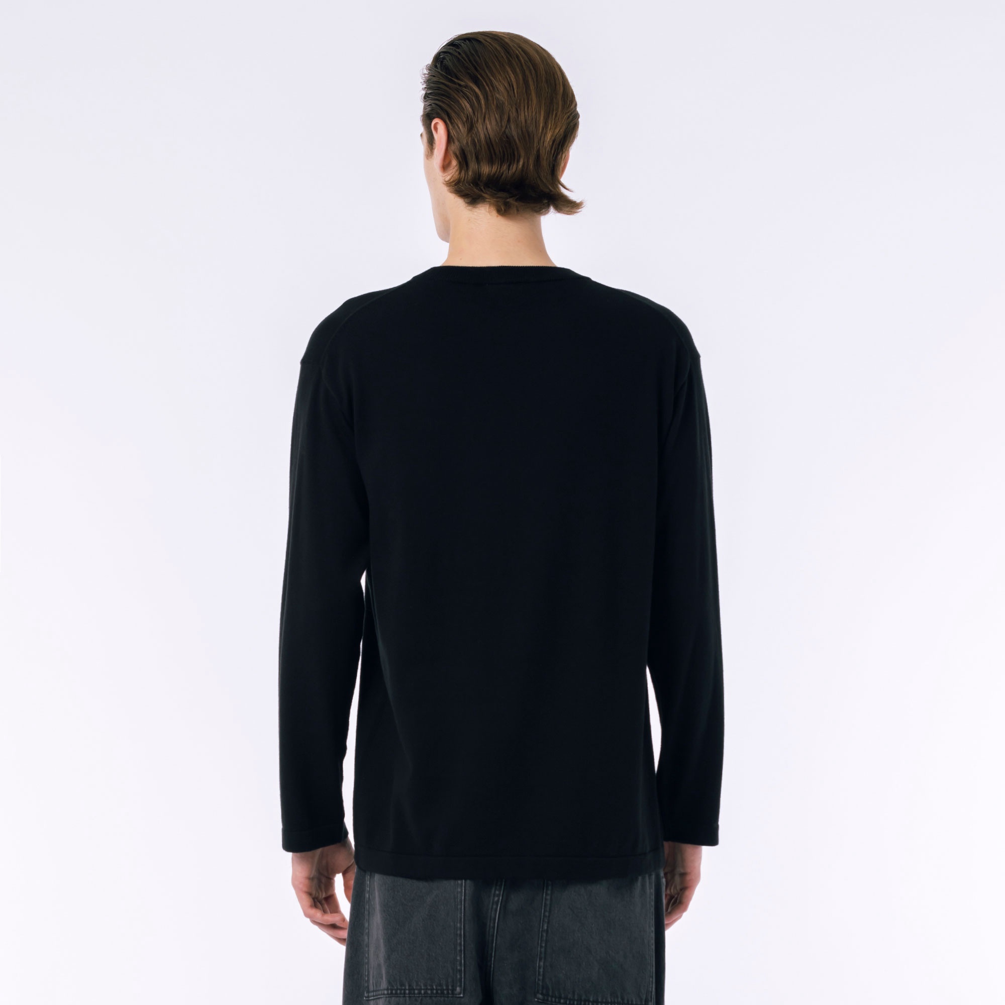 ハイストレッチコットンニット長袖Tシャツ